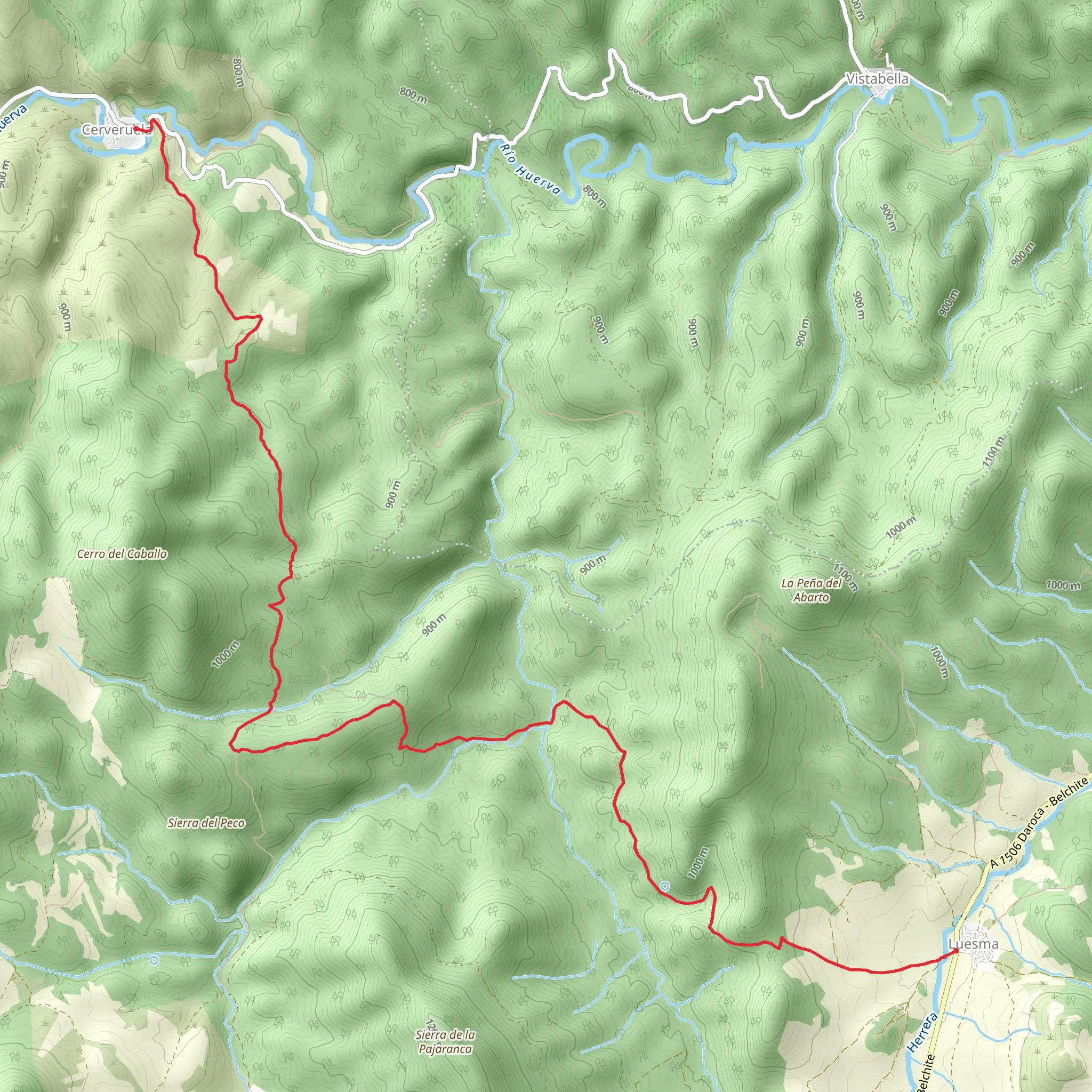 Cerveruela - Luesma PR Z 56 mobile static map
