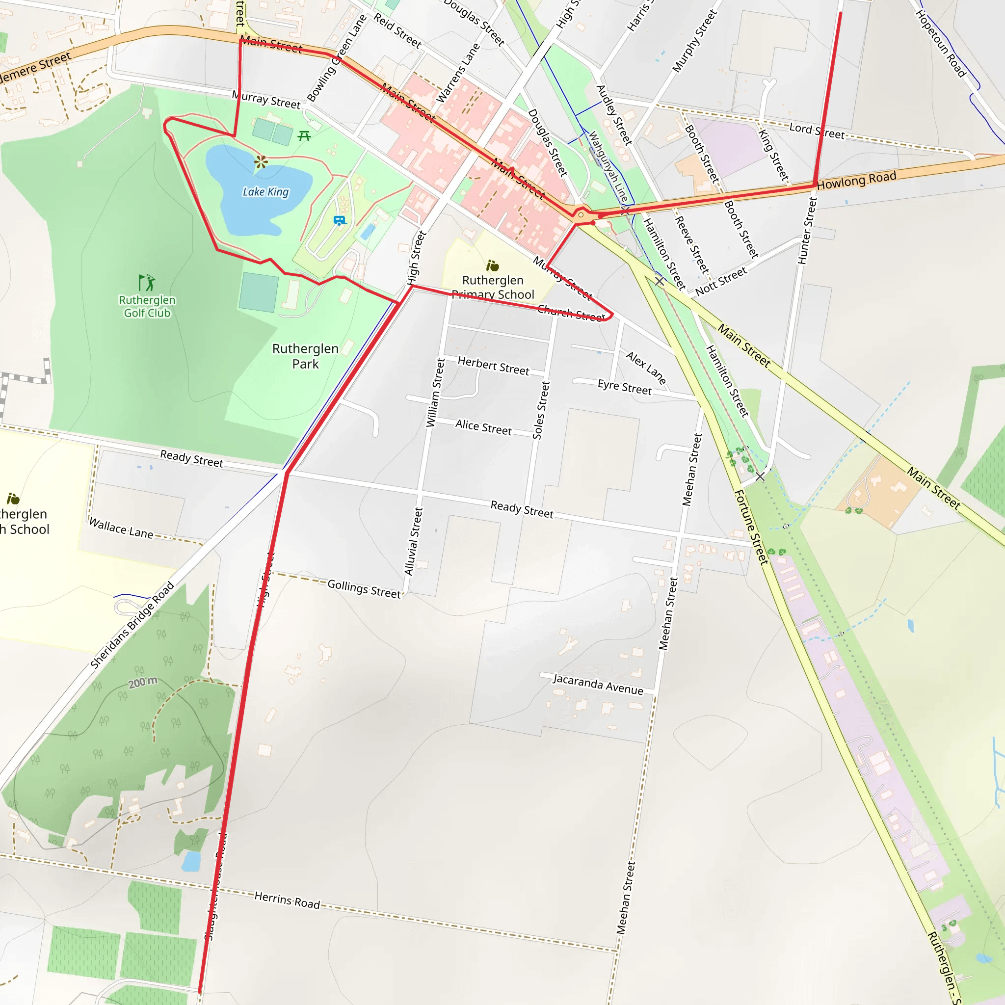 Arts Rutherglen Sculpture Trail mobile static map