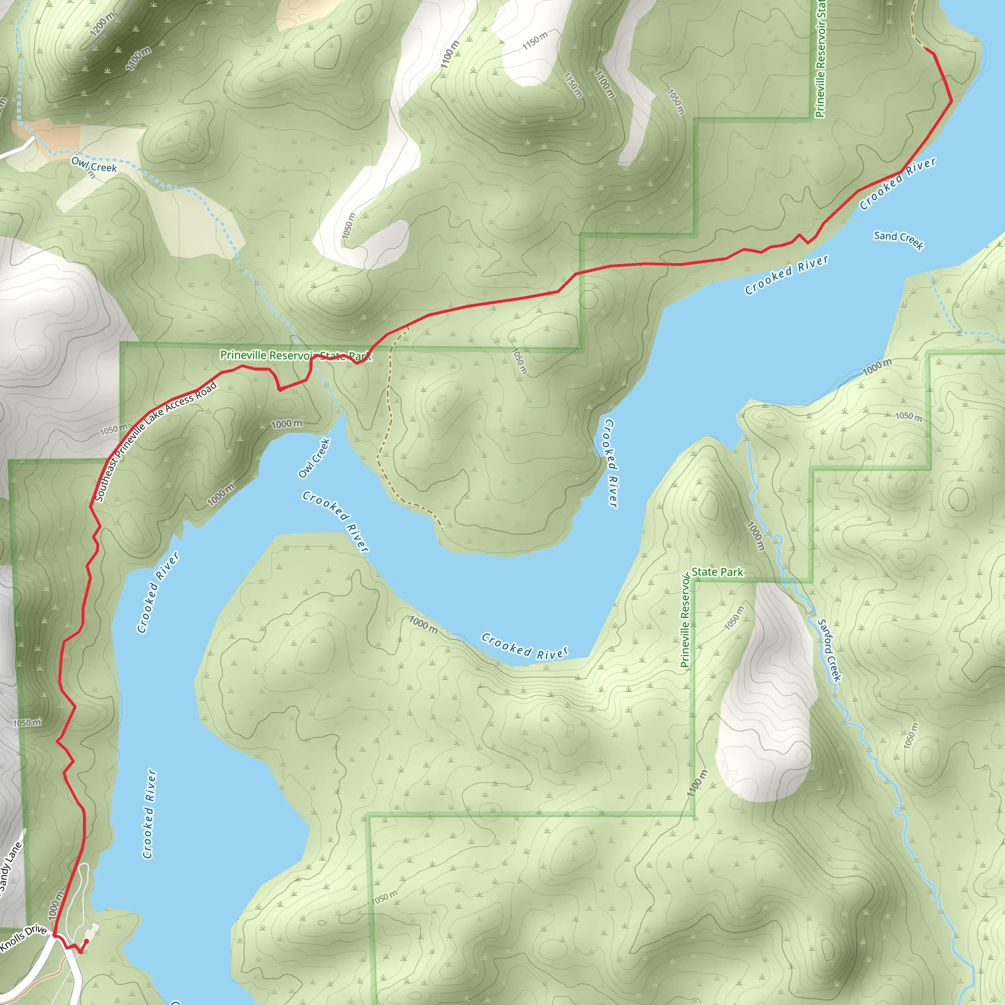 Crooked River mobile static map