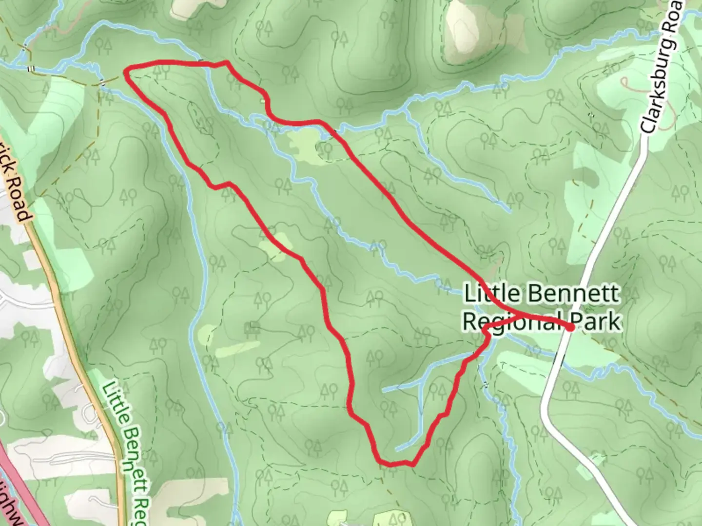An image depicting the trail Western Piedmont and Bennett Ridge Loop Trail and its surrounding area.