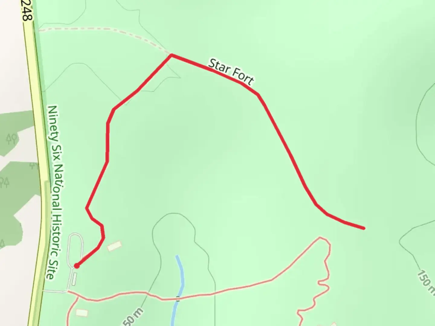 An image depicting the trail Star Fort and its surrounding area.