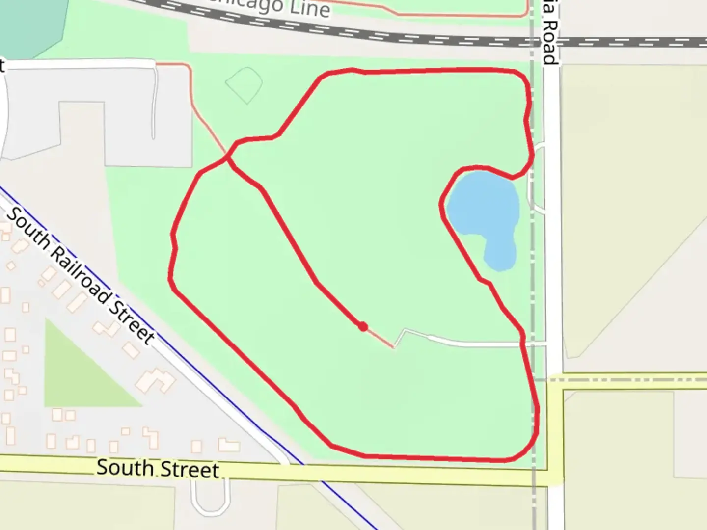 An image depicting the trail South Railroad Street Loop and its surrounding area.