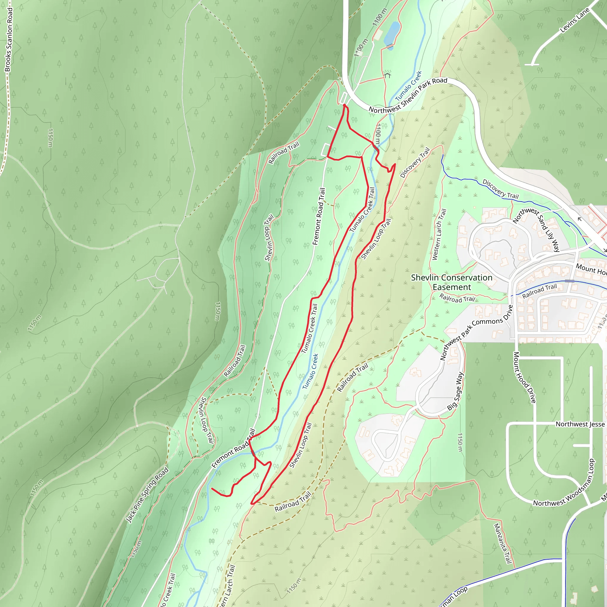 Tumalo Creek Loop mobile static map