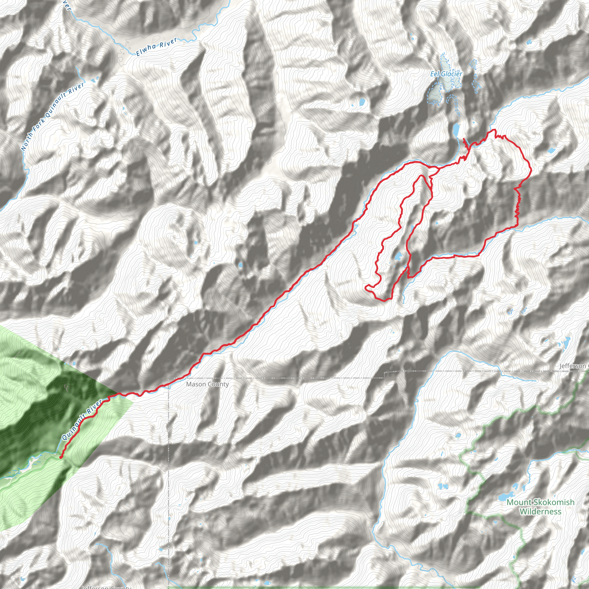 Enchanted Valley - LaCrosse Basin Loop mobile static map