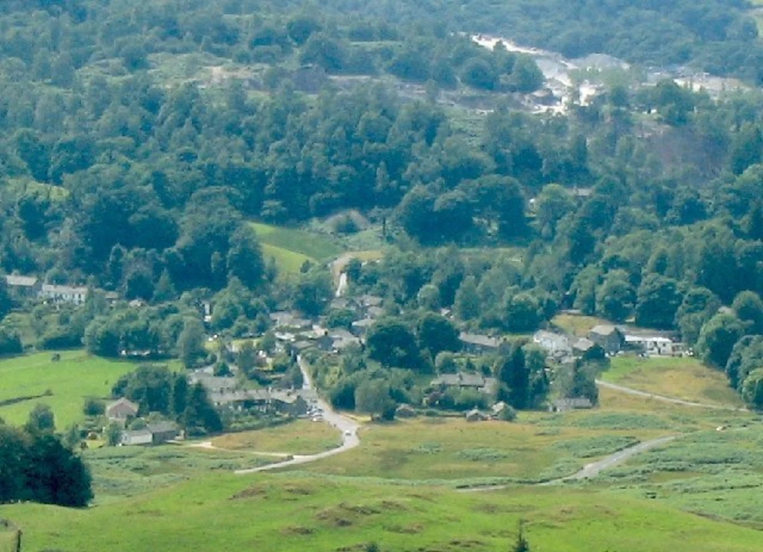 An image depicting the trail Great Langdale and Mickleden Valley from Elterwater and its surrounding area.