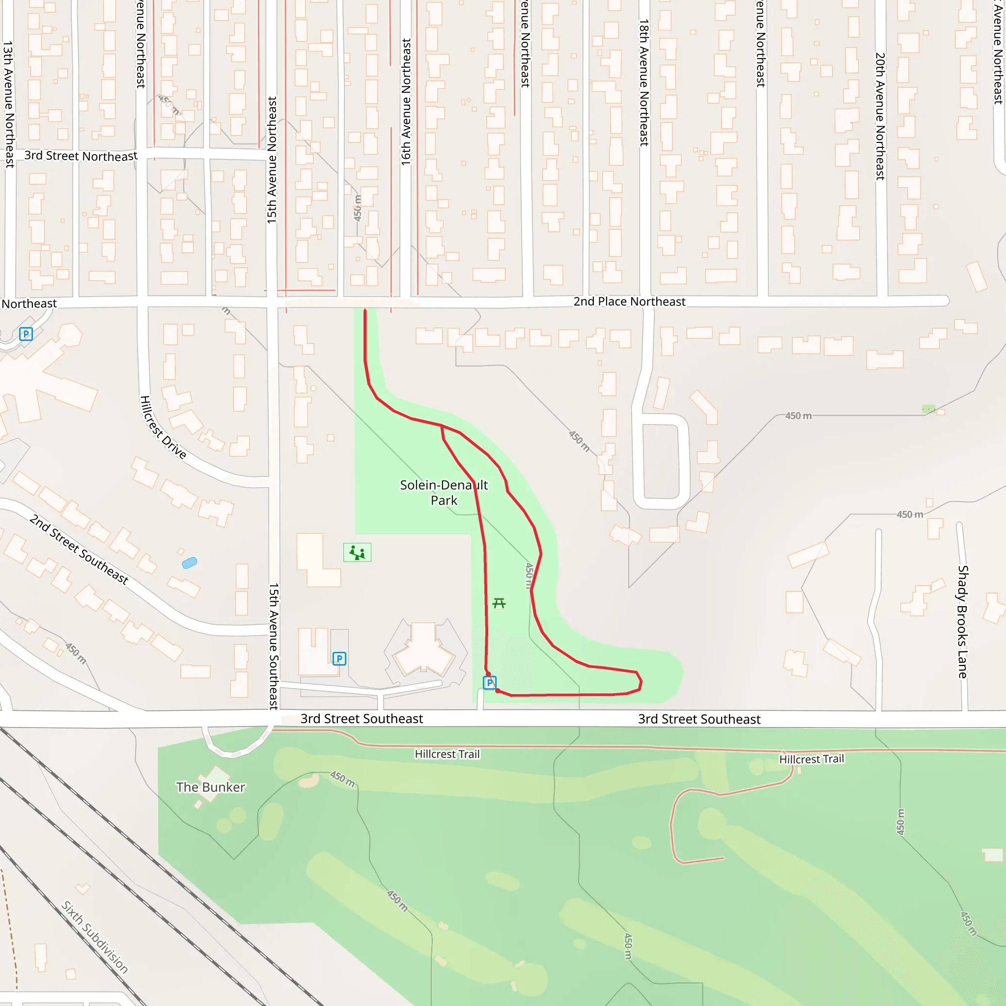 Solein Denault Park Loop mobile static map