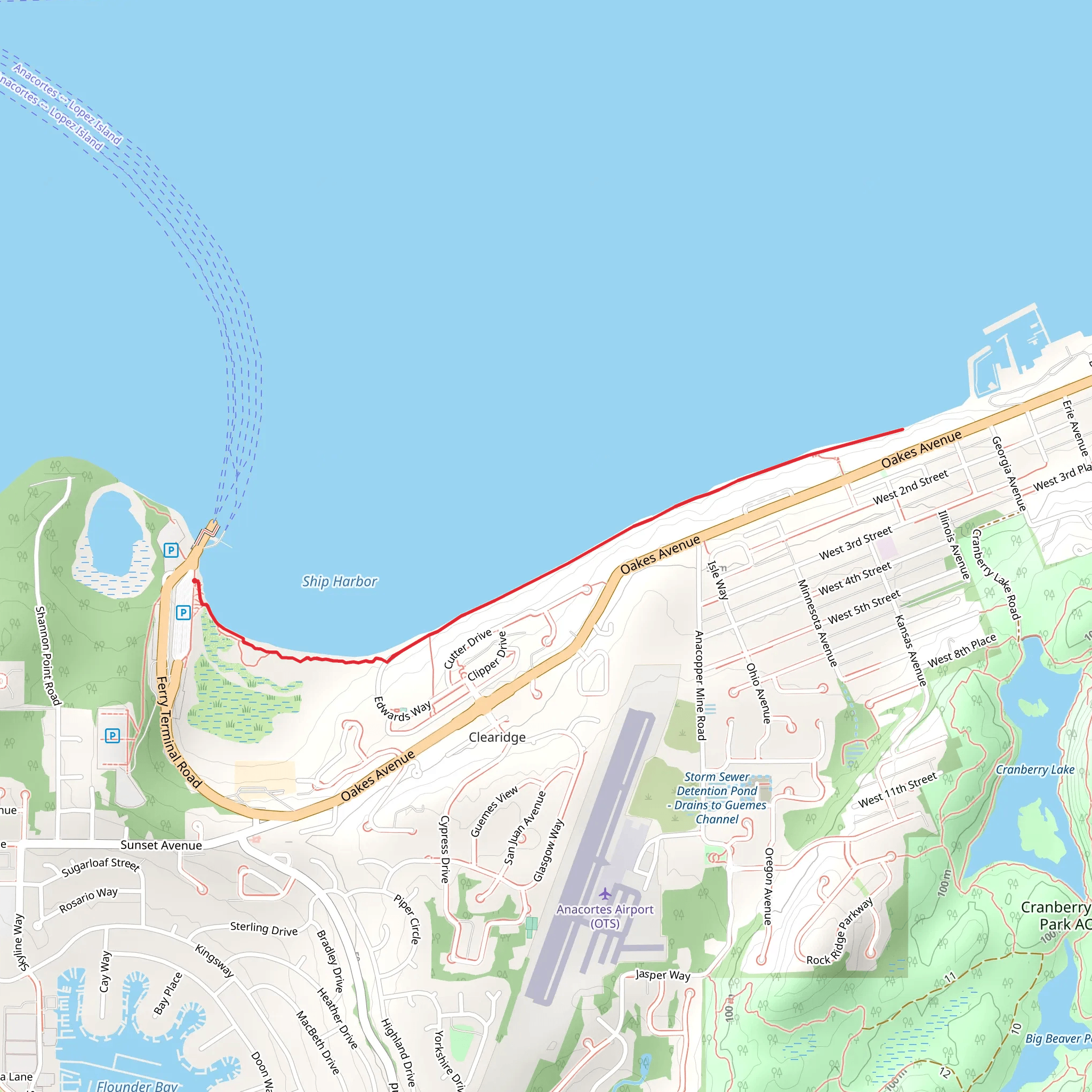 Guemes Channel Trail mobile static map