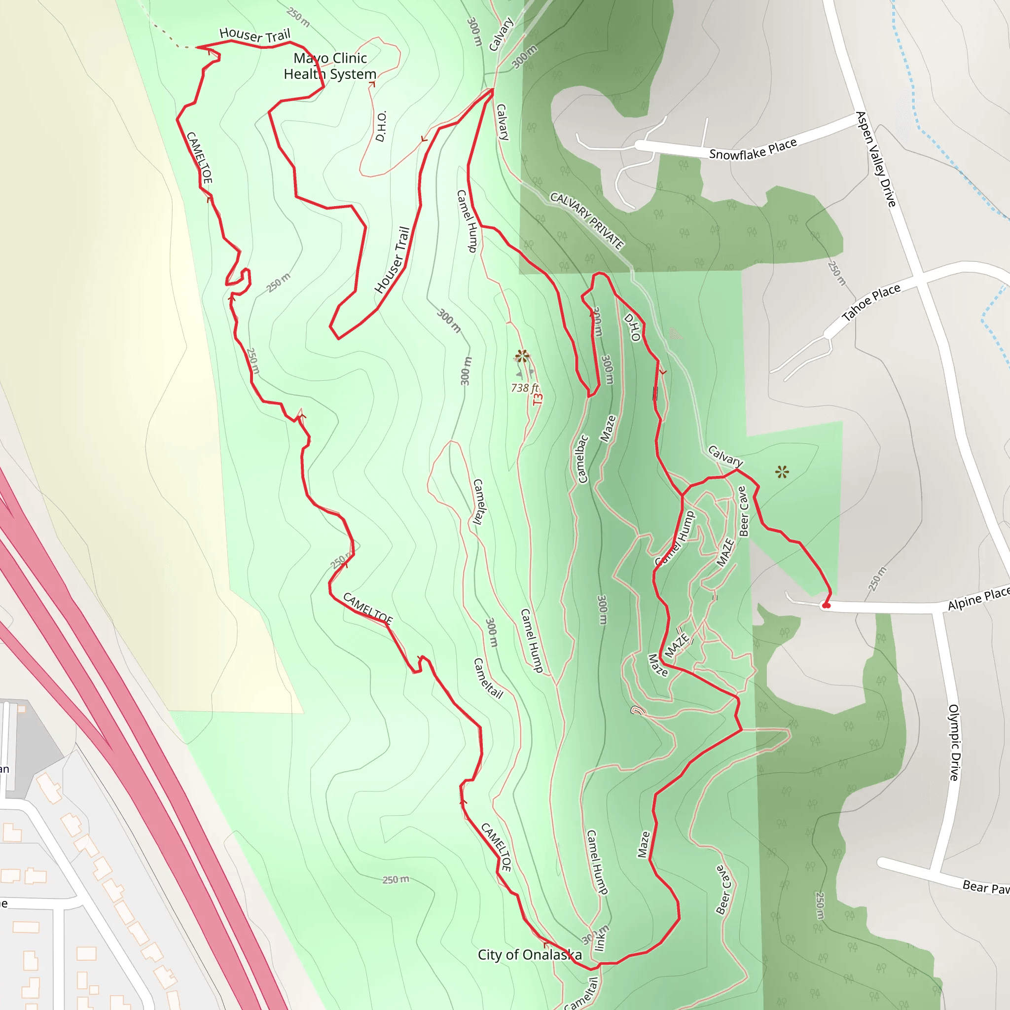 Camel Hump Loop mobile static map