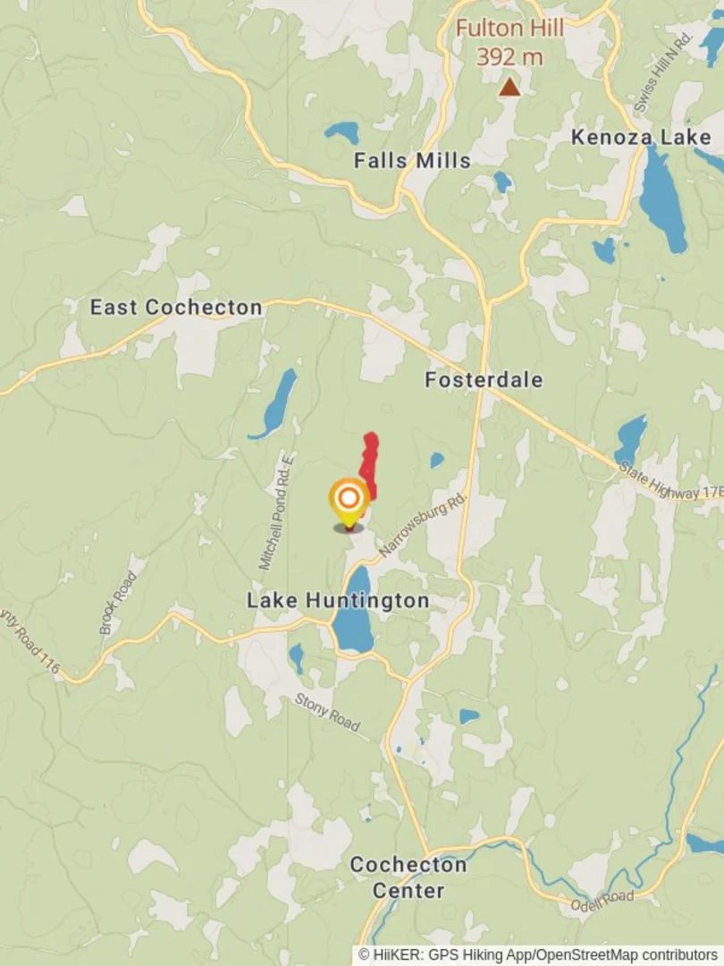 An image depicting the trail Lake Huntington North Loop and its surrounding area.