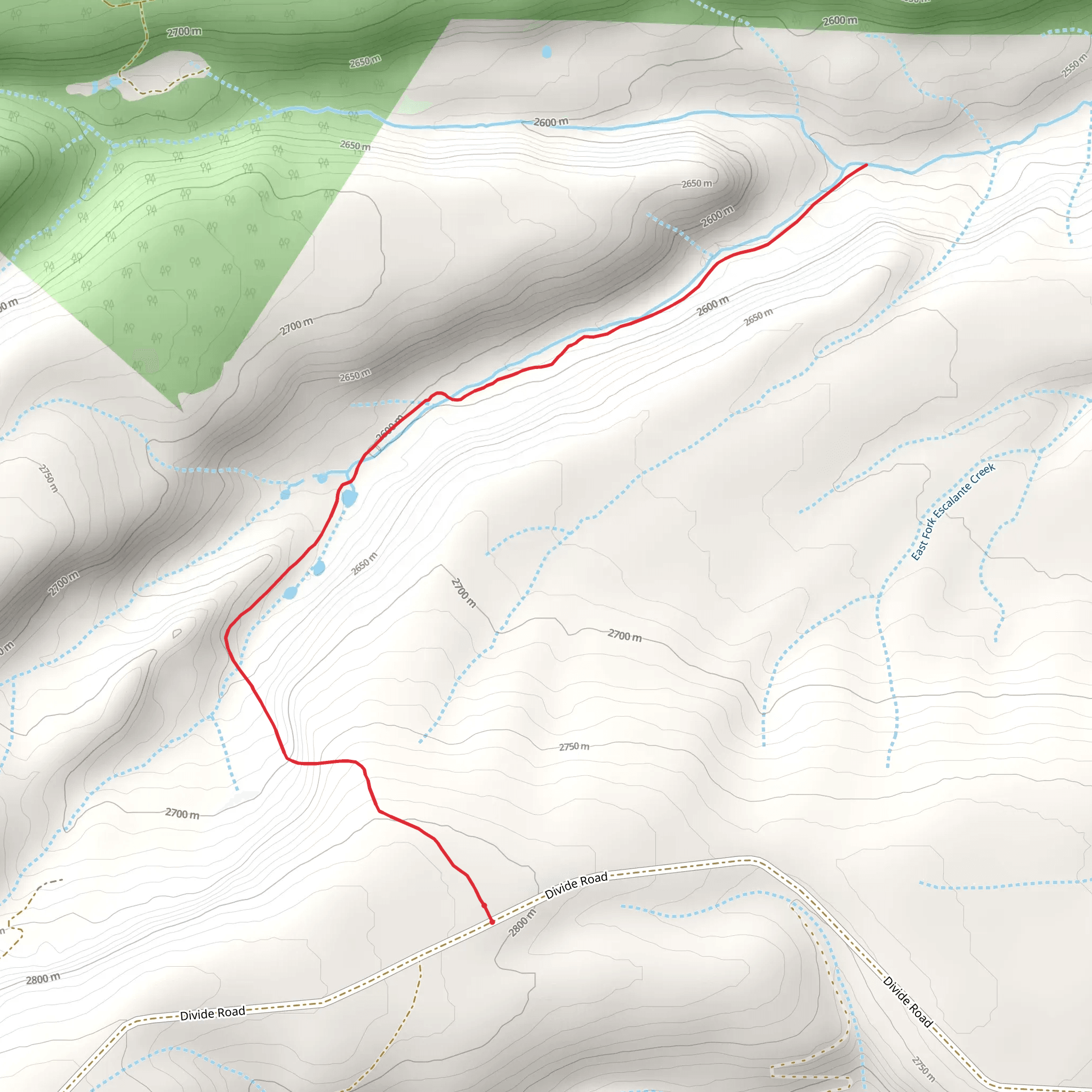 South Bear Pen Gulch Trail mobile static map