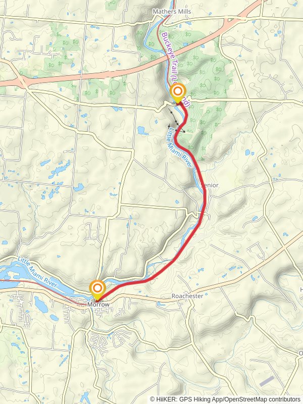 Little Miami River and Morrow Veterans Memorial Park via NCT