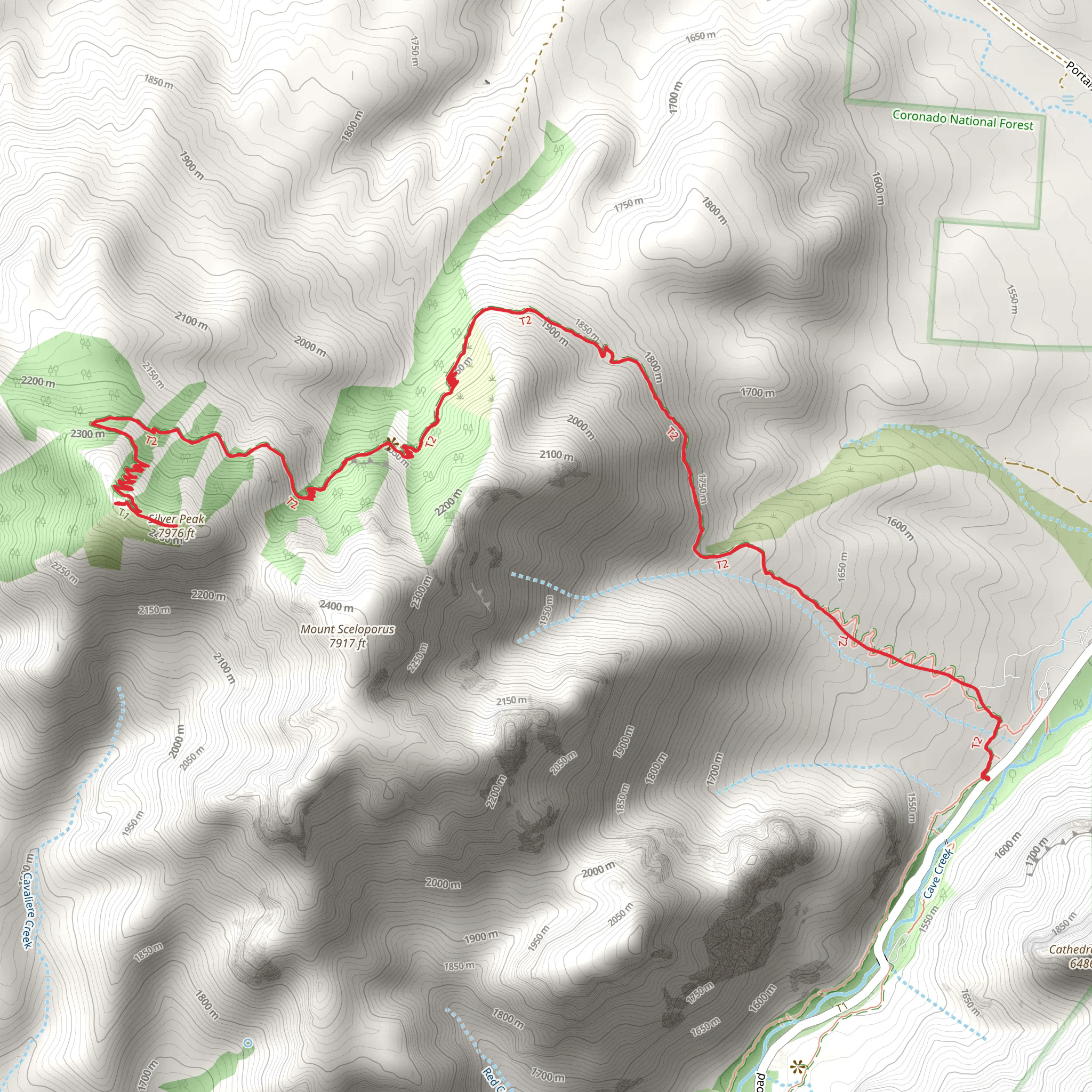 Silver Peak Trail mobile static map
