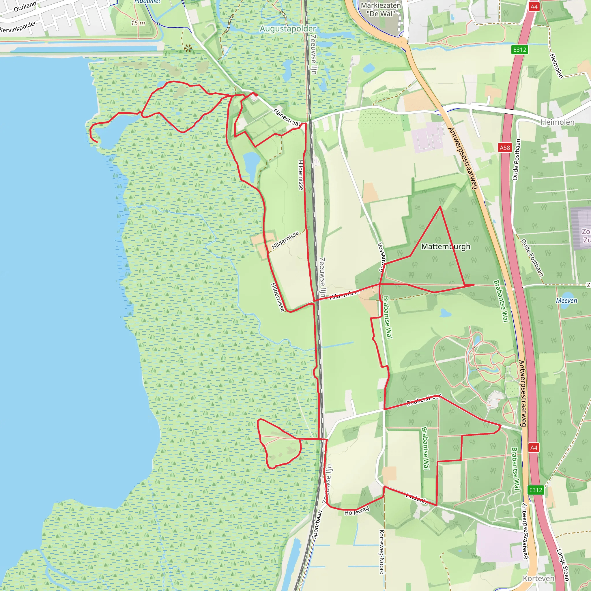 De Hildernishut, Landgoed and Dubbeledreef Loop mobile static map