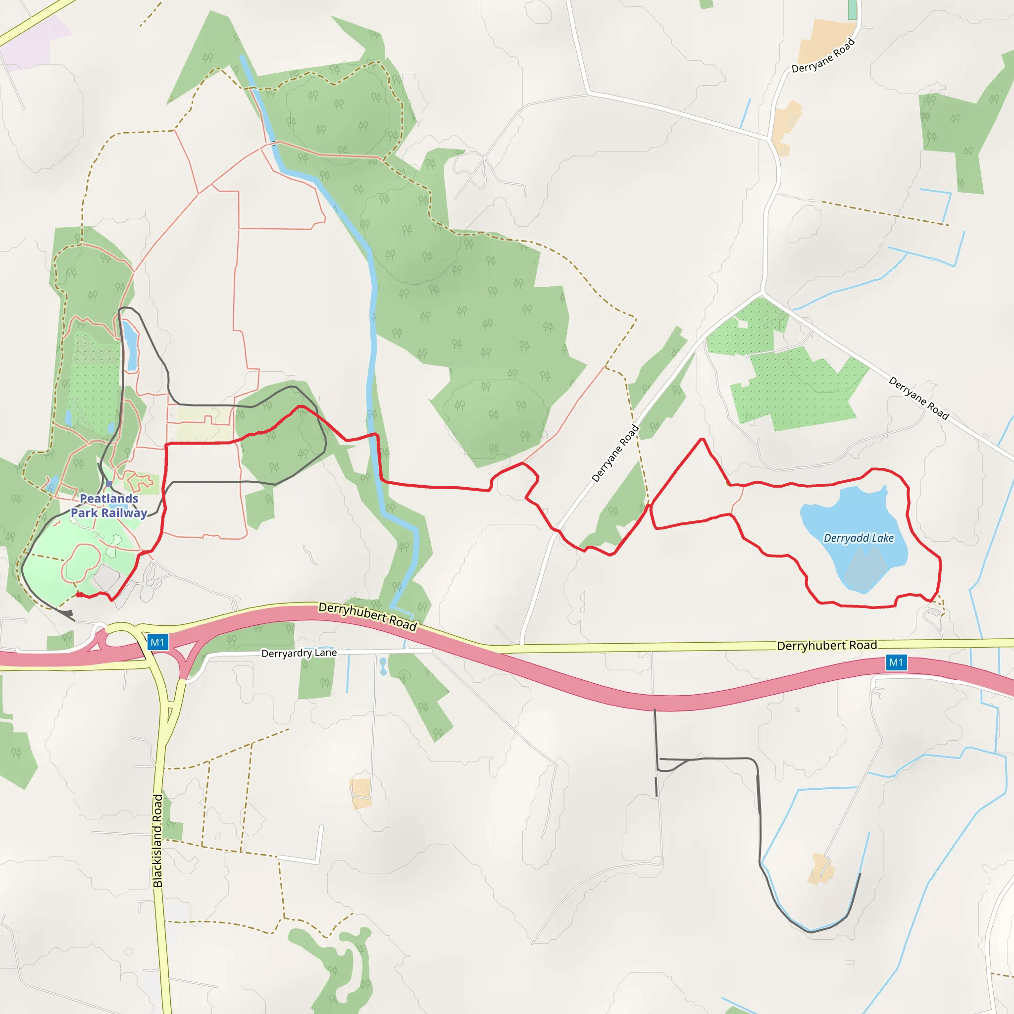 Peatlands Park Walk mobile static map