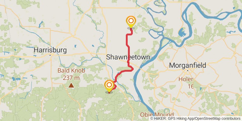 American Discovery Trail - South stage 18 Map
