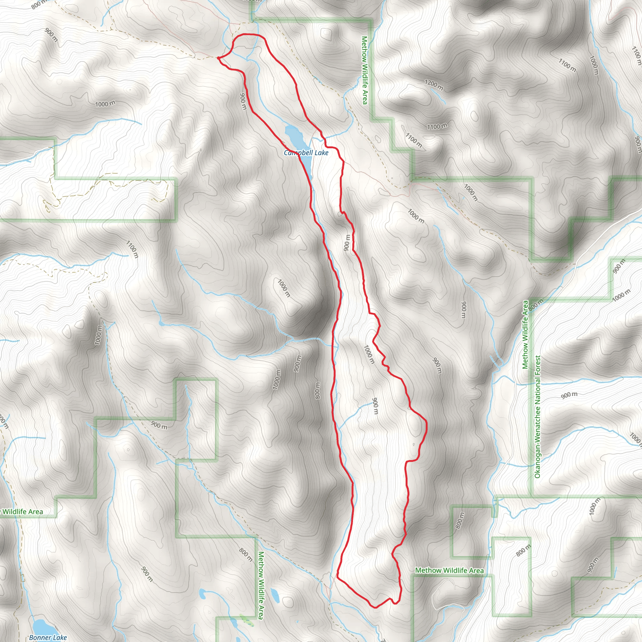 Campbell Lake Road Loop mobile static map