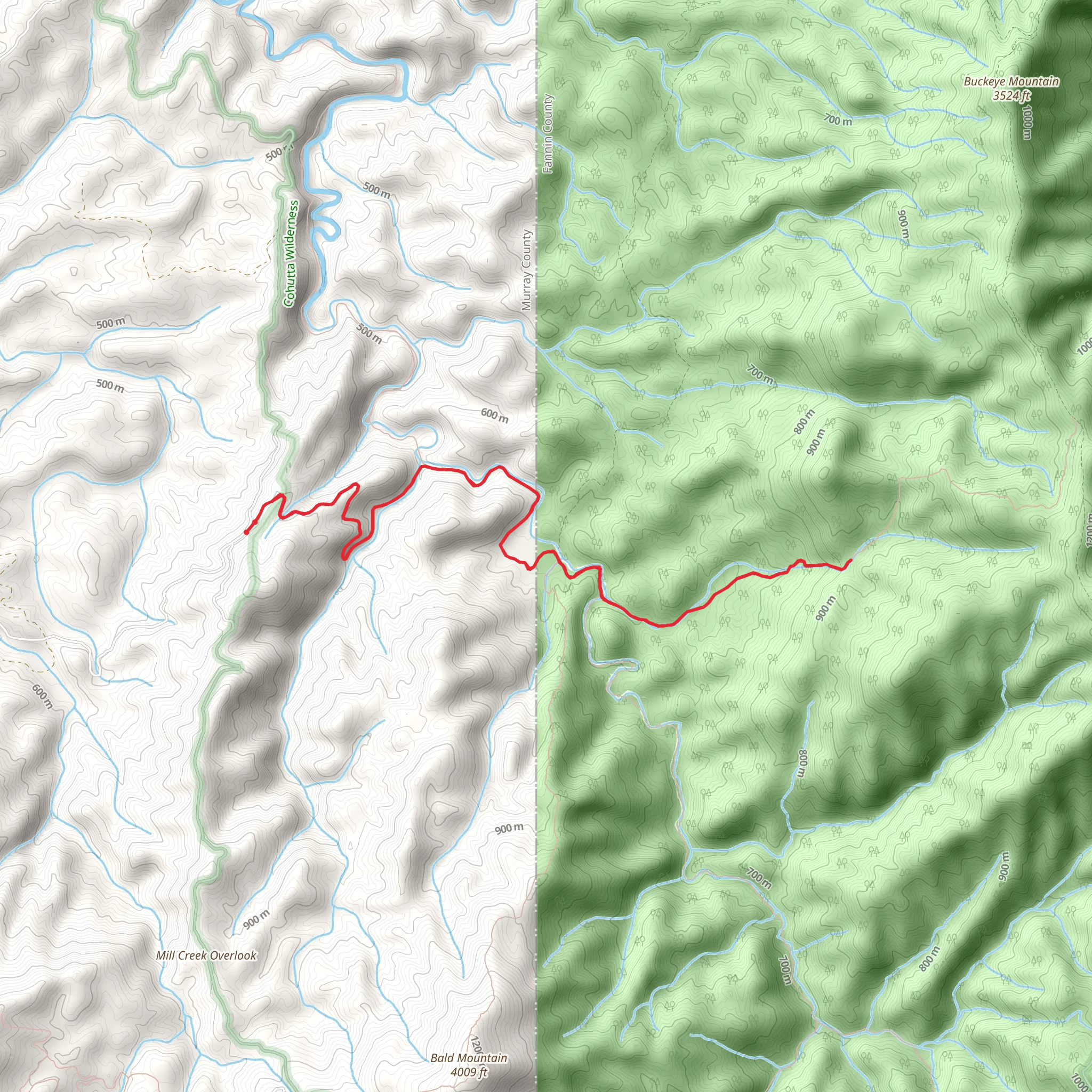 Conasauga River and Panther Creek mobile static map