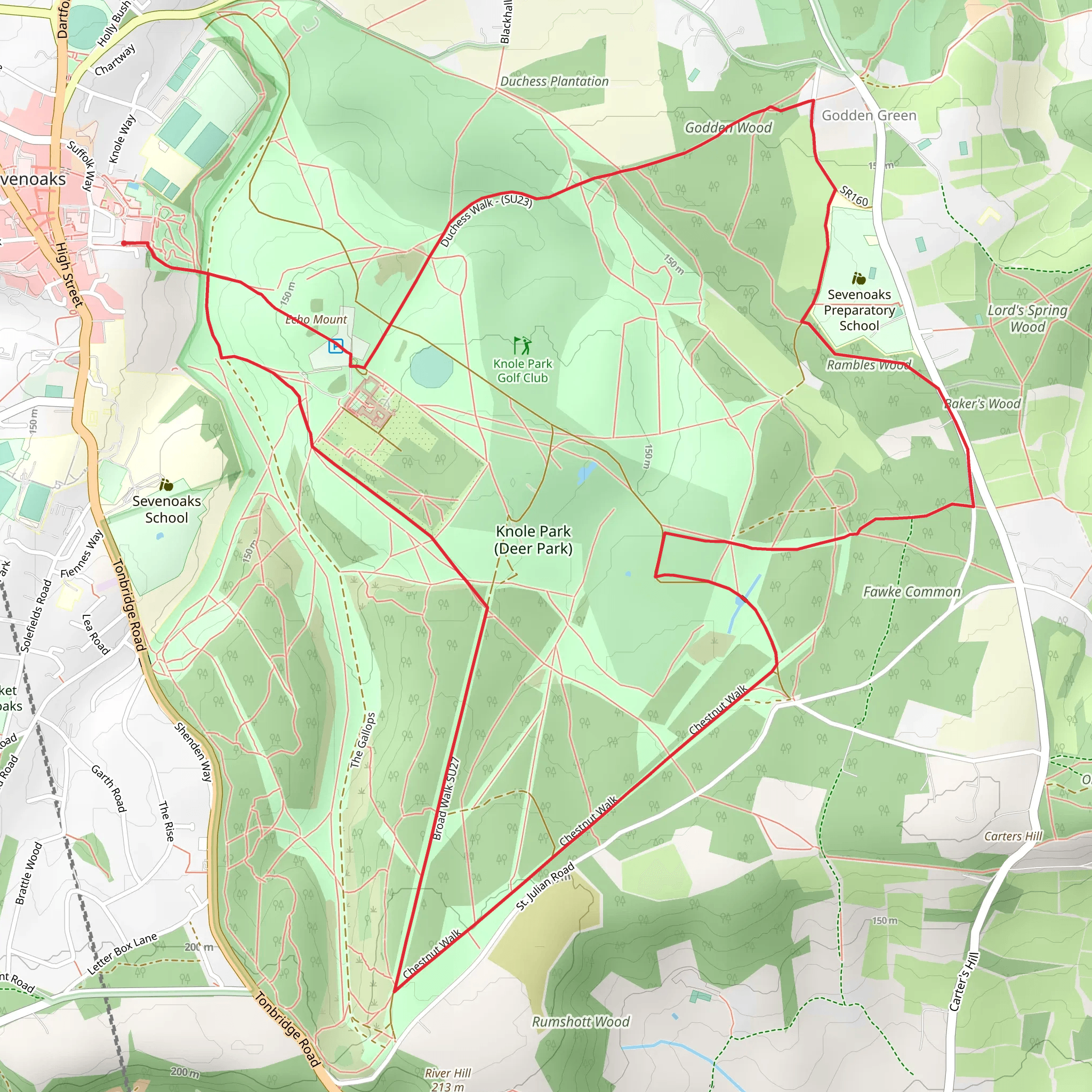 Knole Park mobile static map