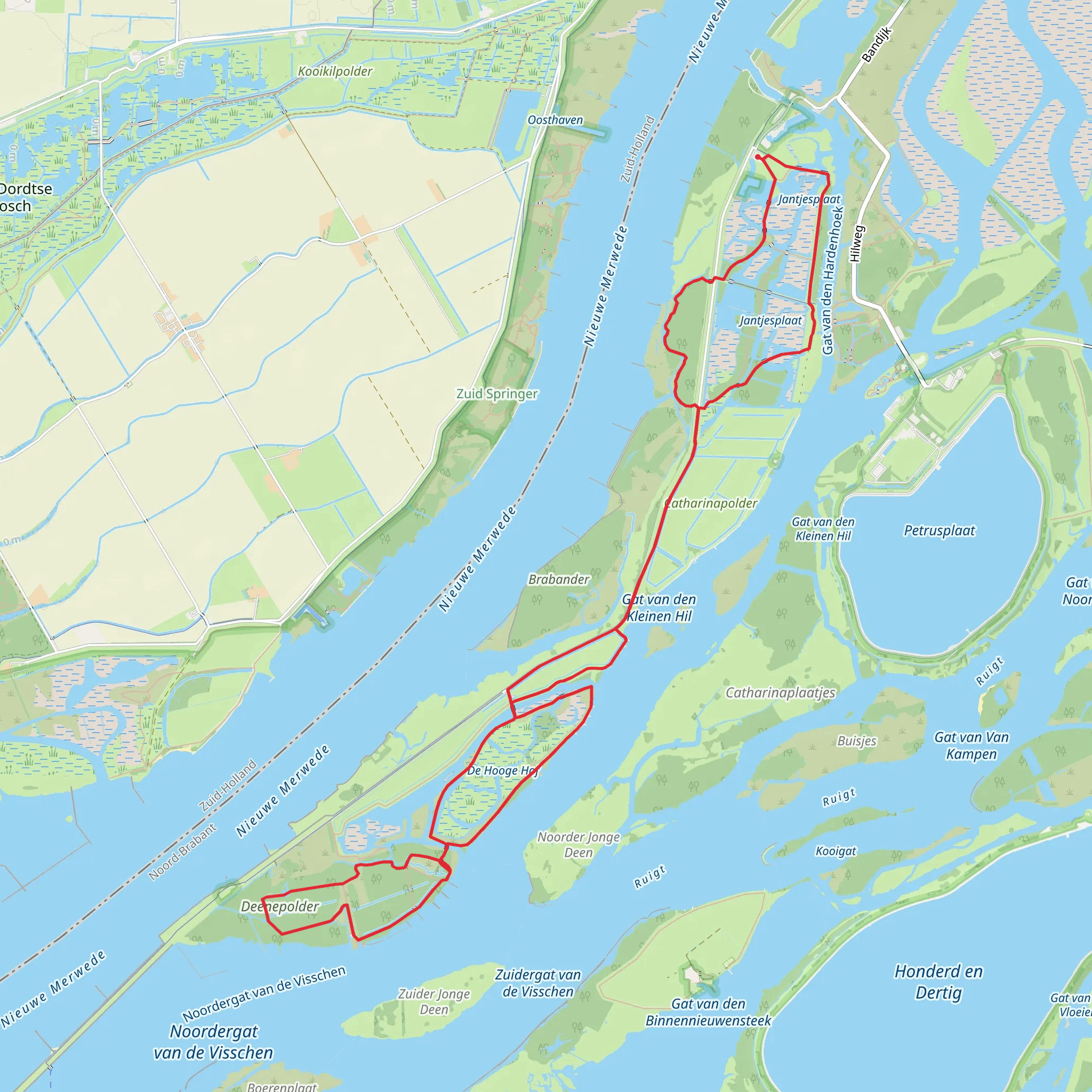 Jantjesplaat, De Hooge Hof and Deenepolder Loop mobile static map