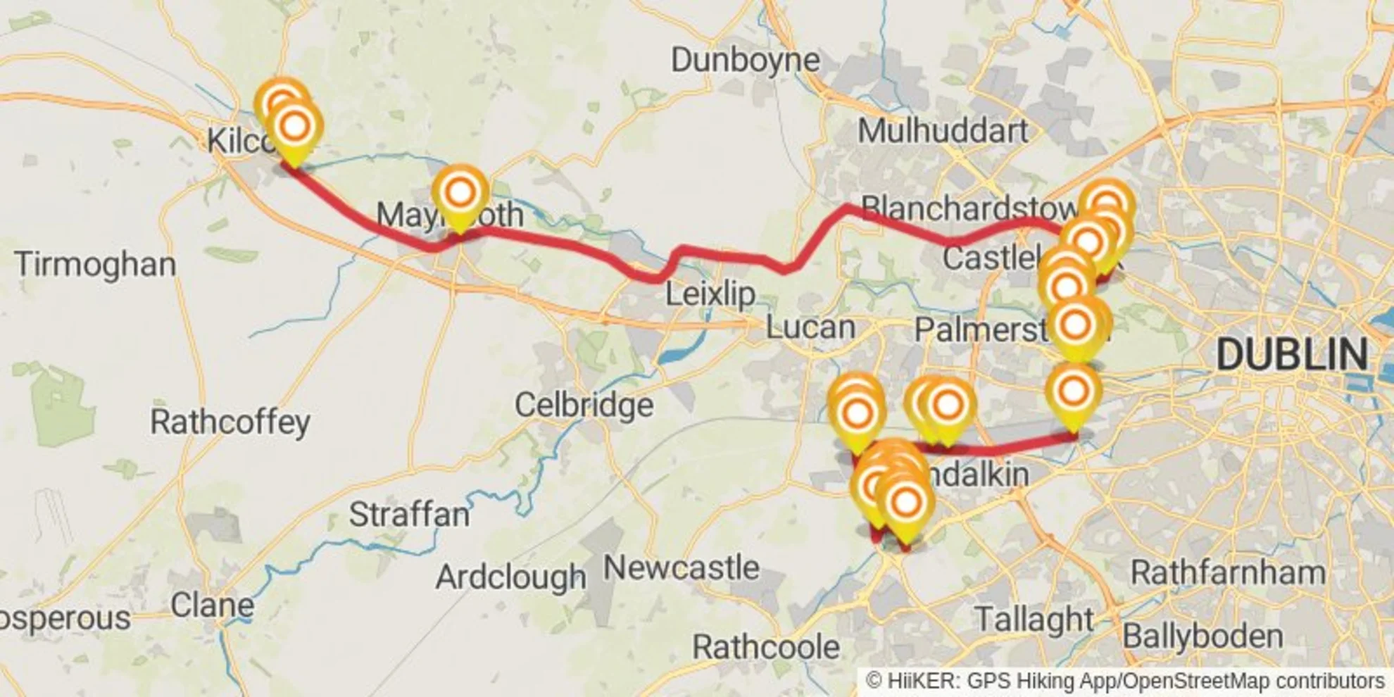 An image depicting the trail eir Challenge route 2023 and its surrounding area.