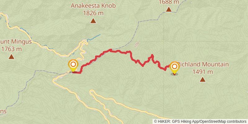 Sweat Heifer Creek via Appalachian Trail stage 2 Map
