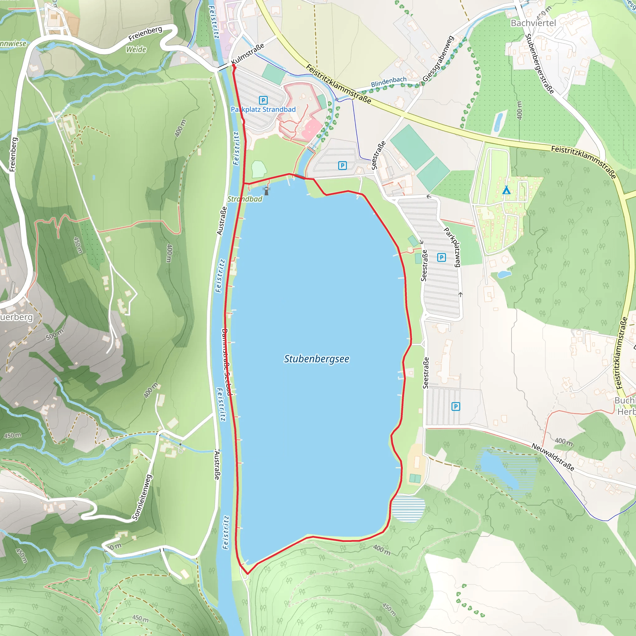 Stubenbergsee Lake Loop mobile static map