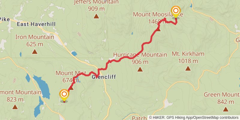 Appalachian Trail - New Hampshire stage 4 Map