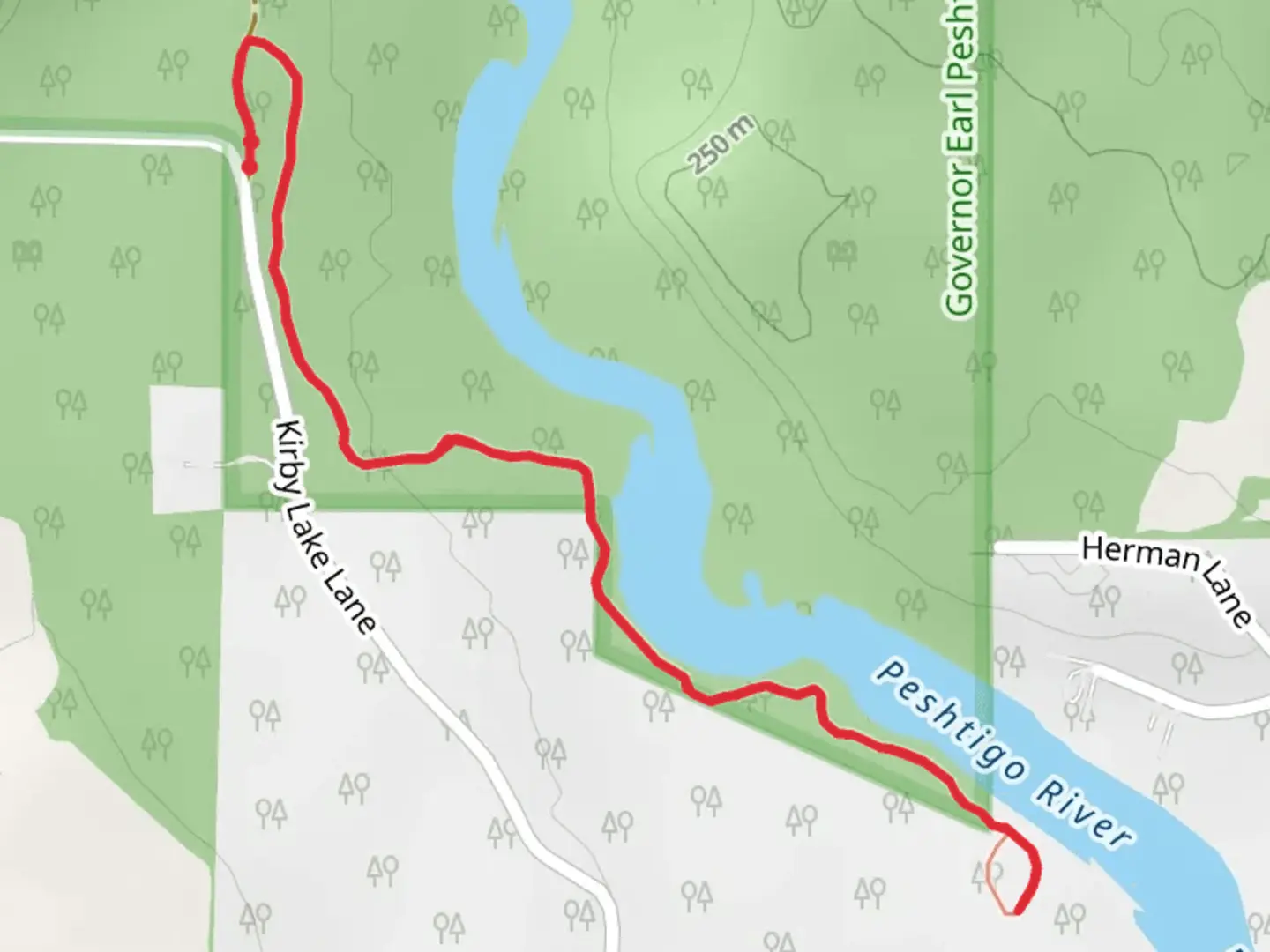 An image depicting the trail White Cedar Trail and its surrounding area.