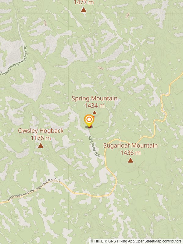 Spring Mountain Climbers Trail mobile static map