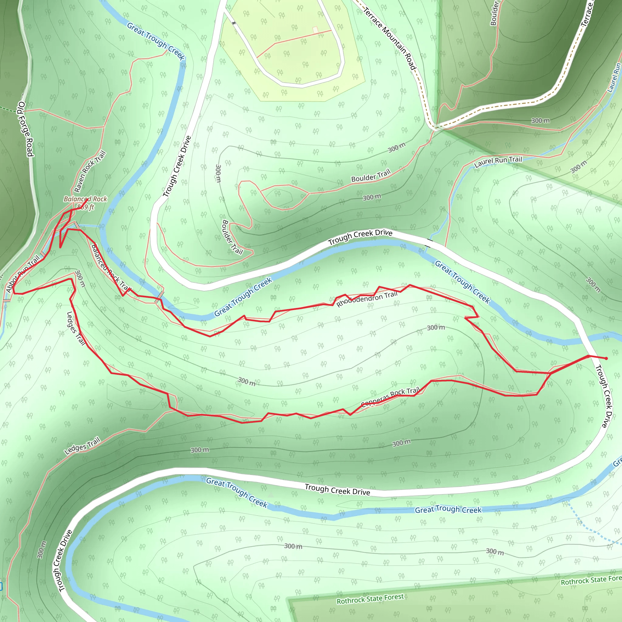 Balanced Rock Loop mobile static map