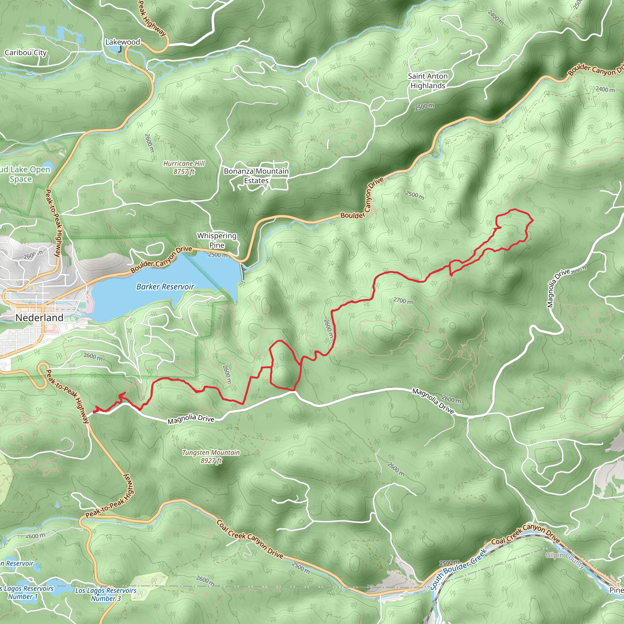 Boy Scout Spur and Blue Dot Loop mobile static map