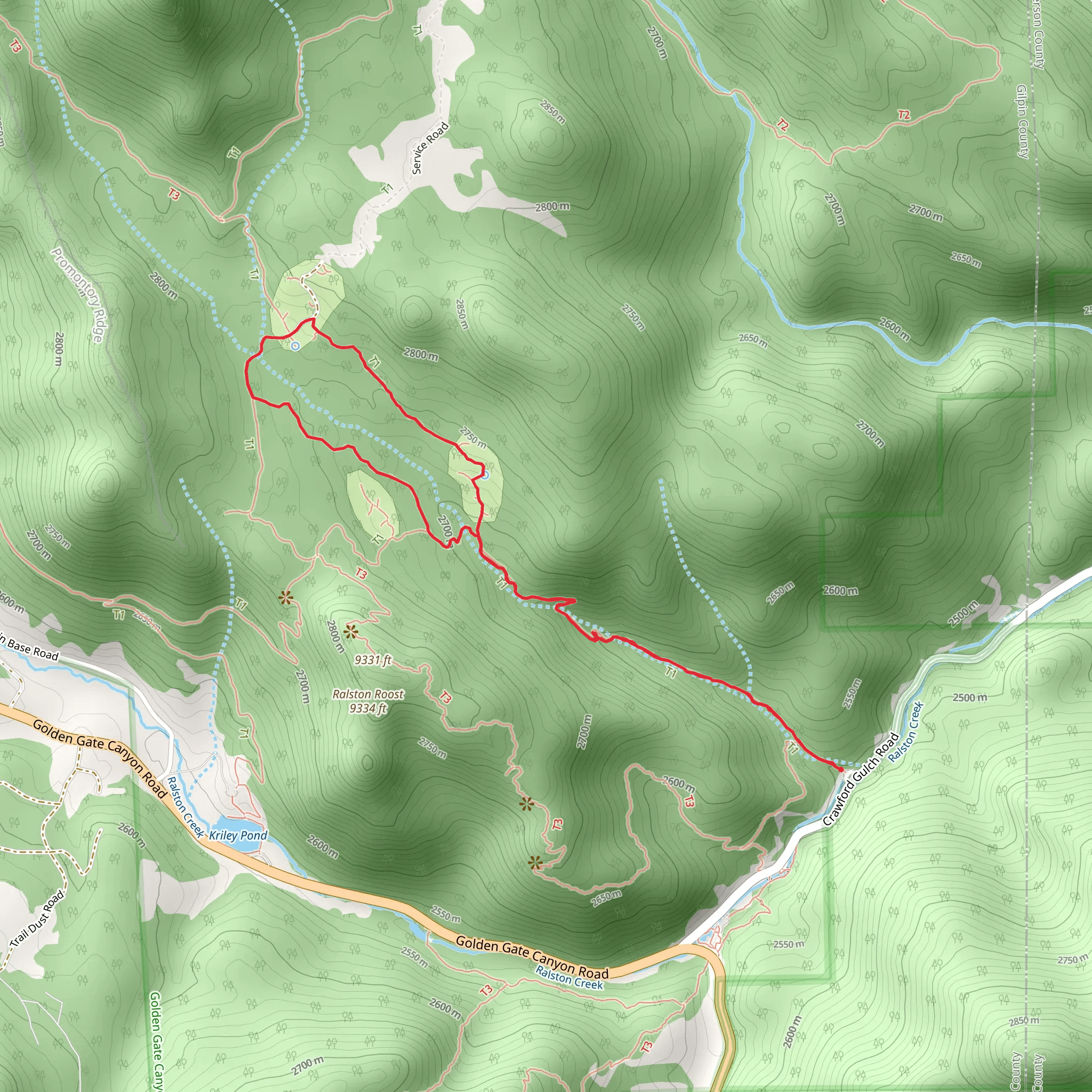 Greenfield Meadow Campground Loop via Horseshoe Trail mobile static map