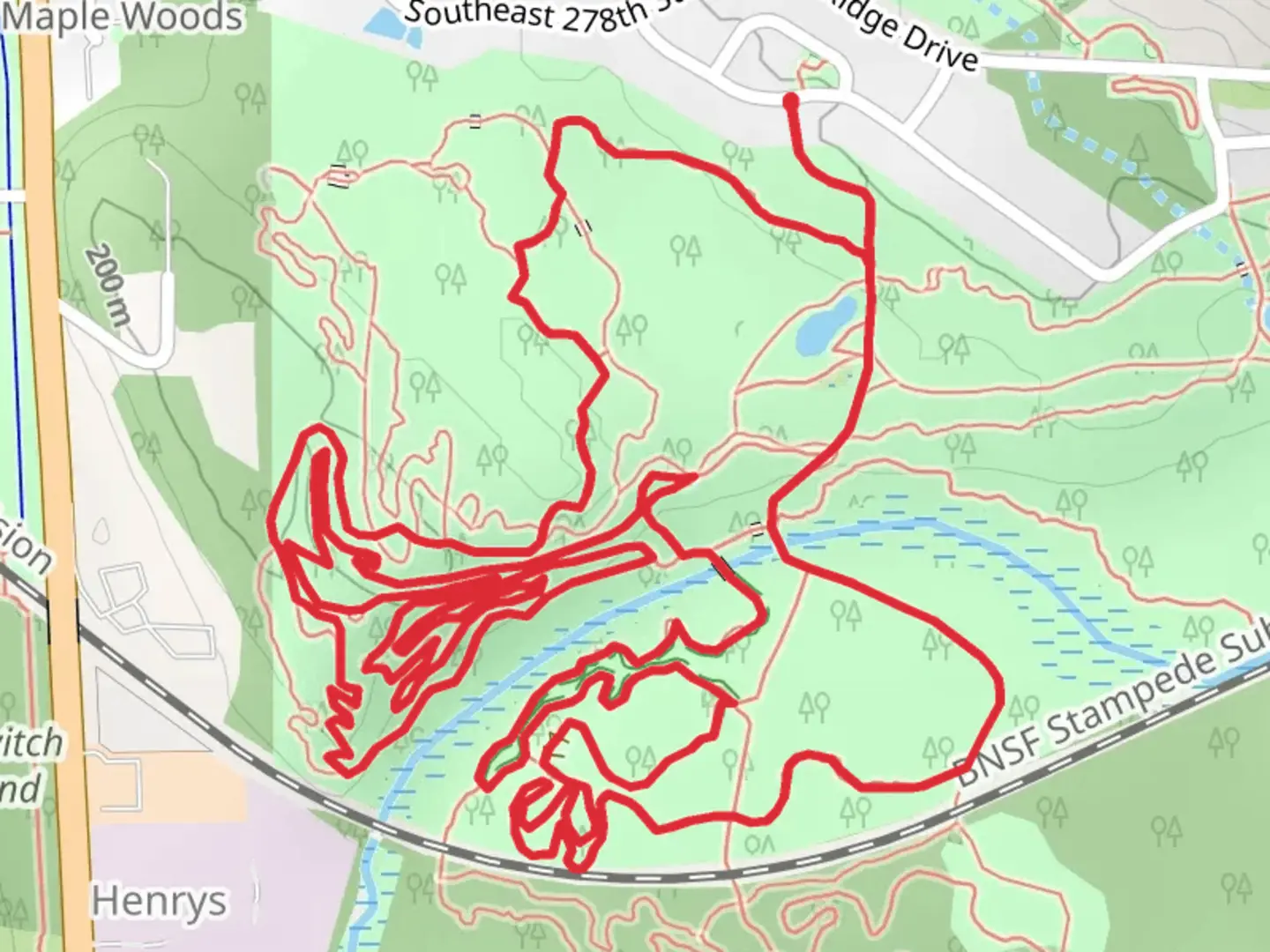 An image depicting the trail Upper Beaver and Lil Beaver Loop and its surrounding area.