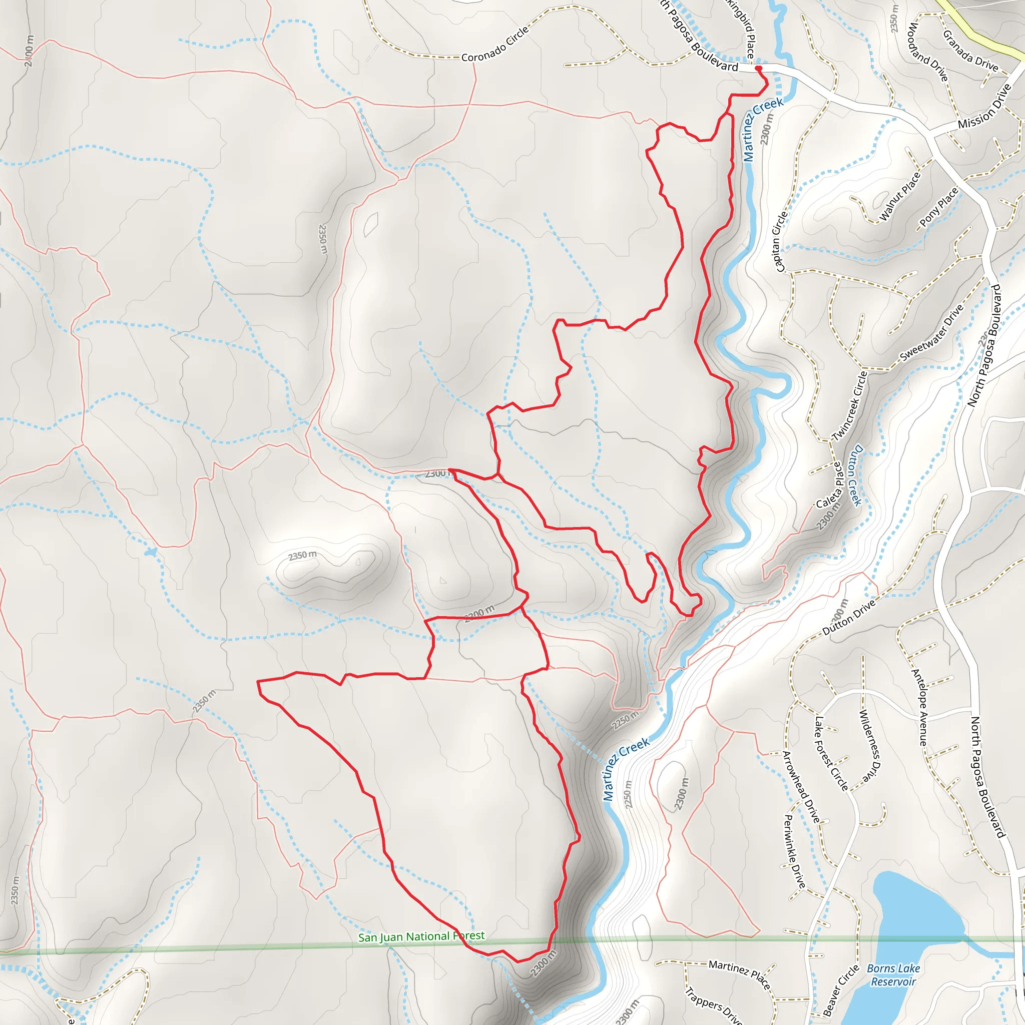 Upper and Lower Rim and Powerline Loop mobile static map
