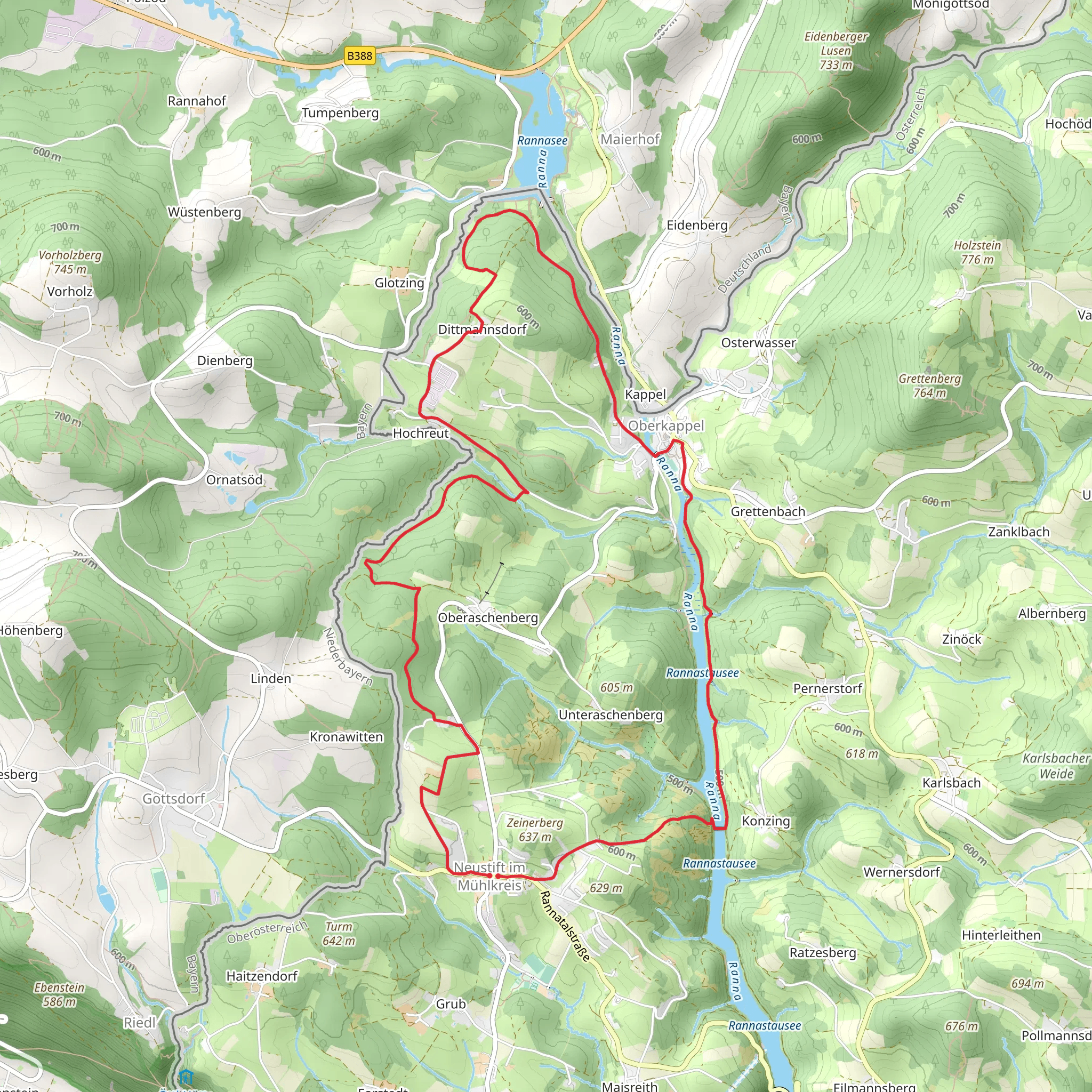 Ranna Lake and Ranna Reservoir Loop mobile static map