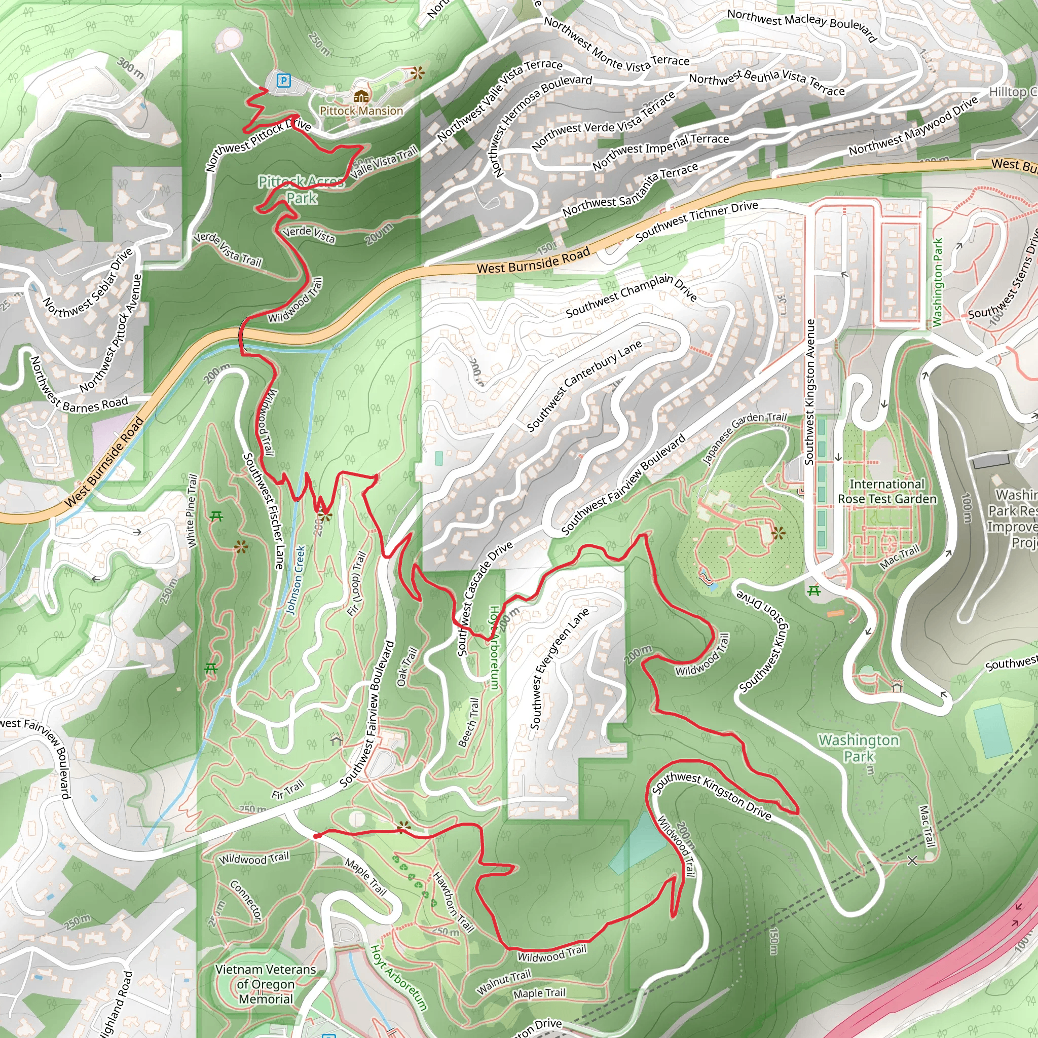 Arlington Heights - Wildwood Trail mobile static map