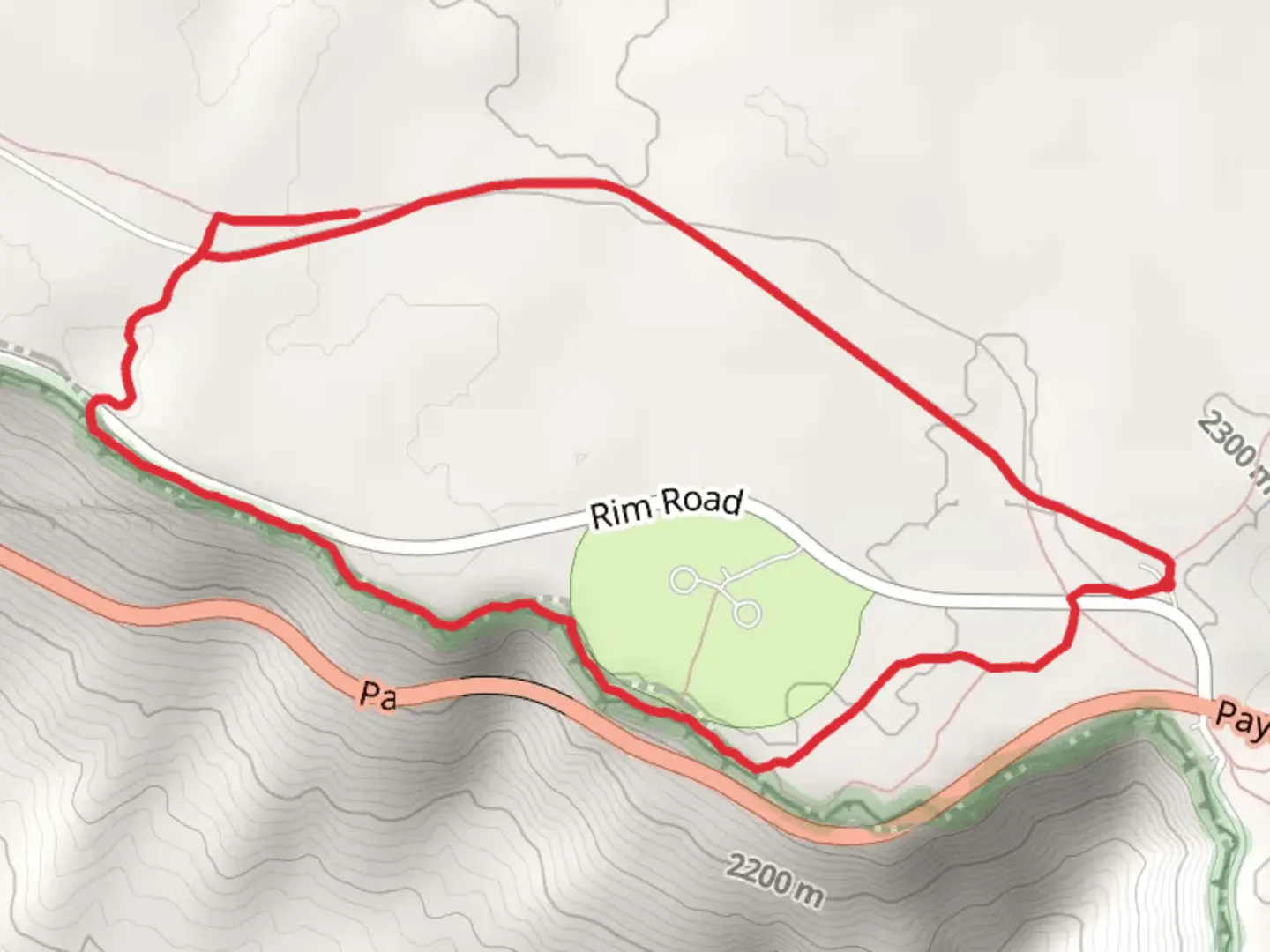 An image depicting the trail Mogollon Rim Visitors Center Loop and its surrounding area.