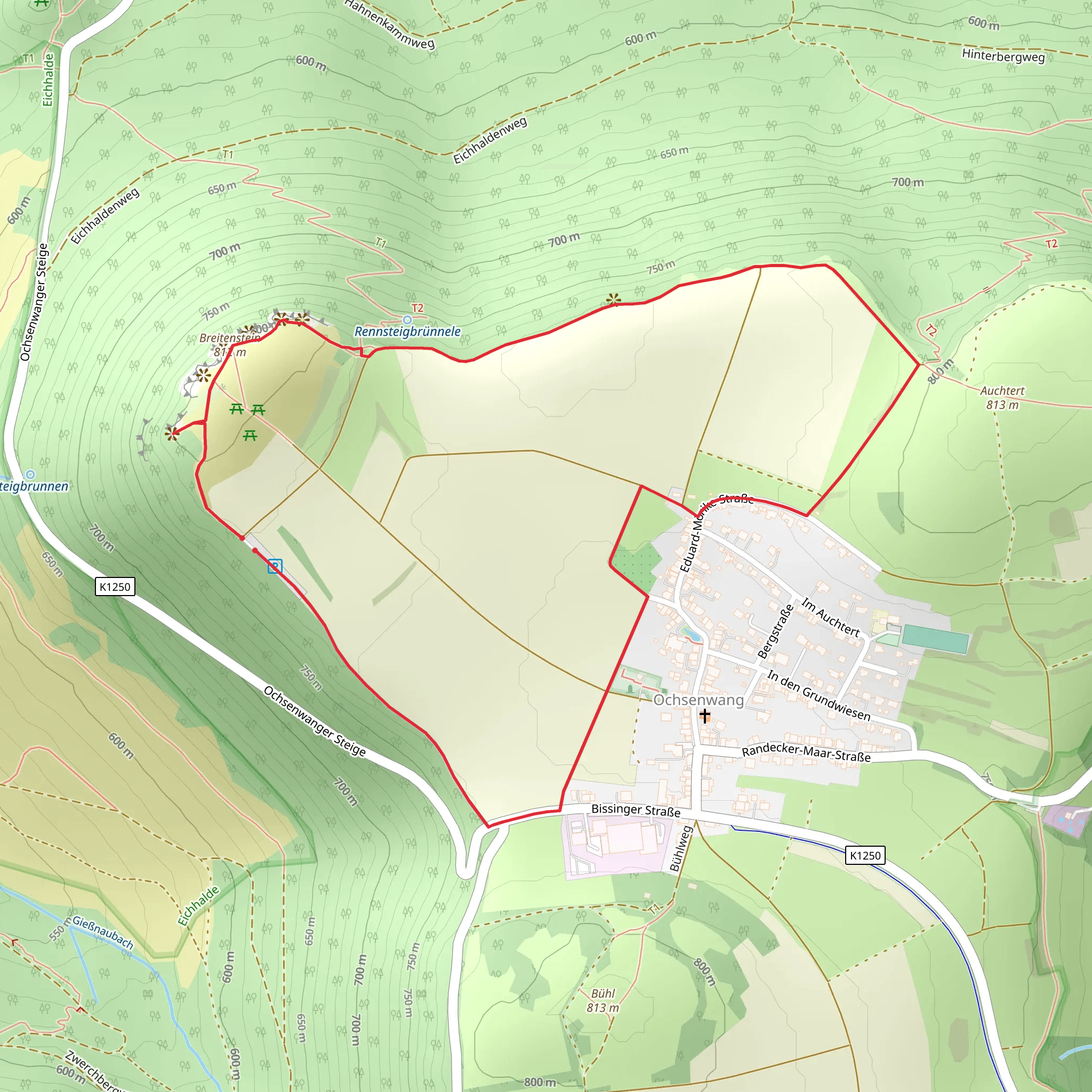 Breitenstein Loop mobile static map