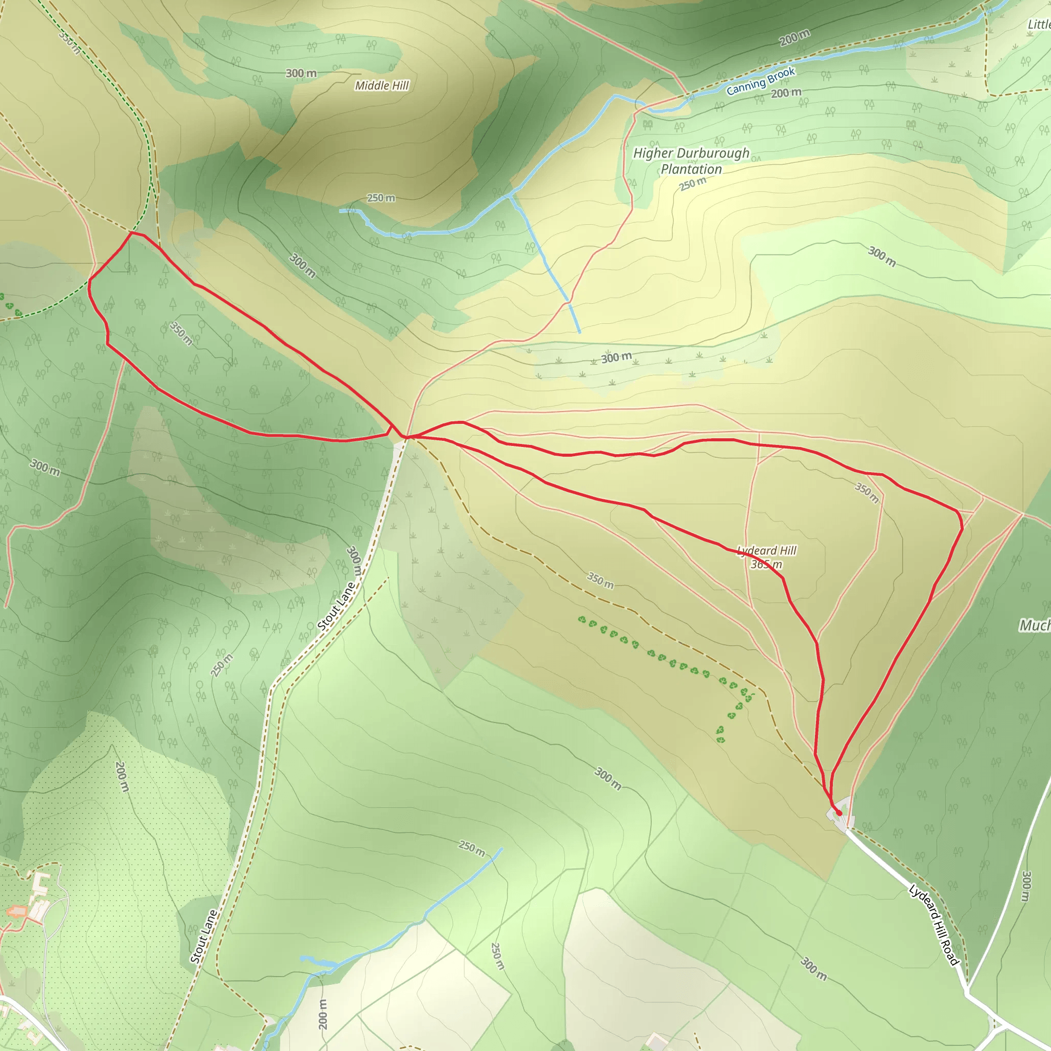 Lydeard Hill Loop mobile static map