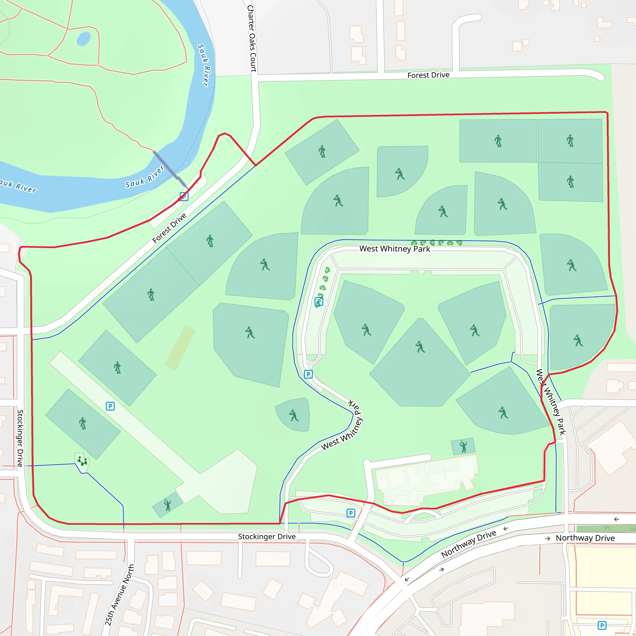 Whitney Park Loop mobile static map