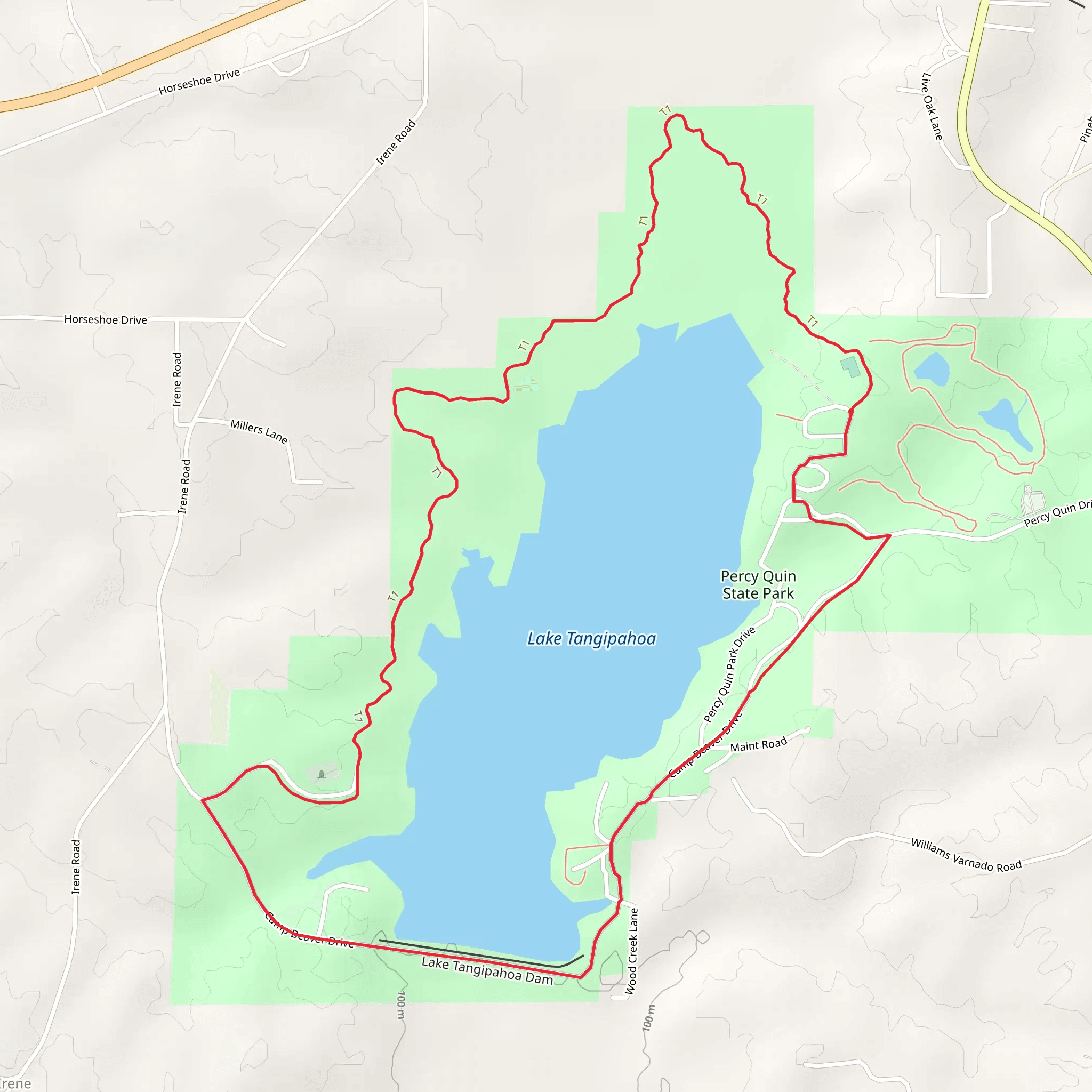 Lake Tangipahoa Loop mobile static map