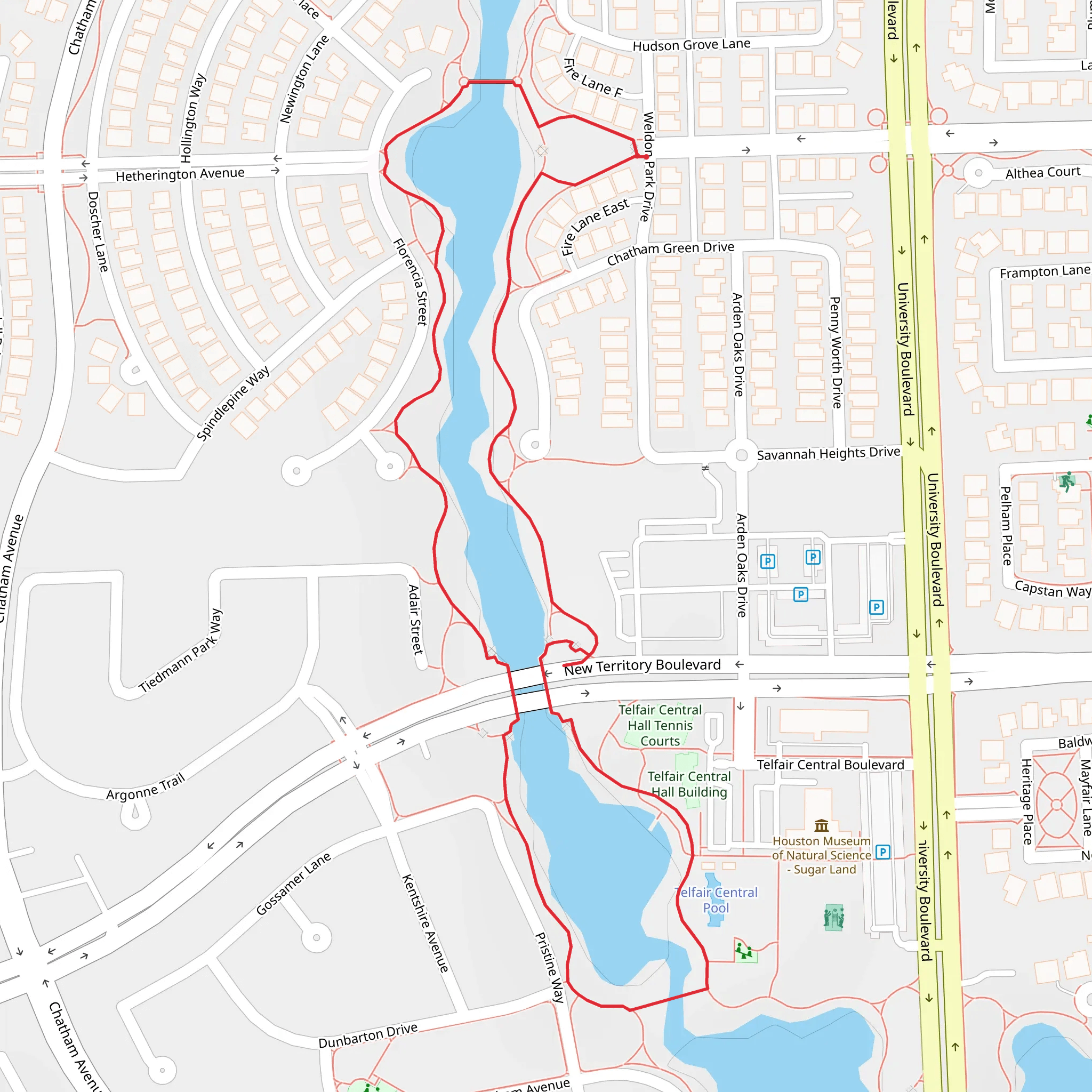Greater Turtle Bridge and Hetherington Fields Loop mobile static map