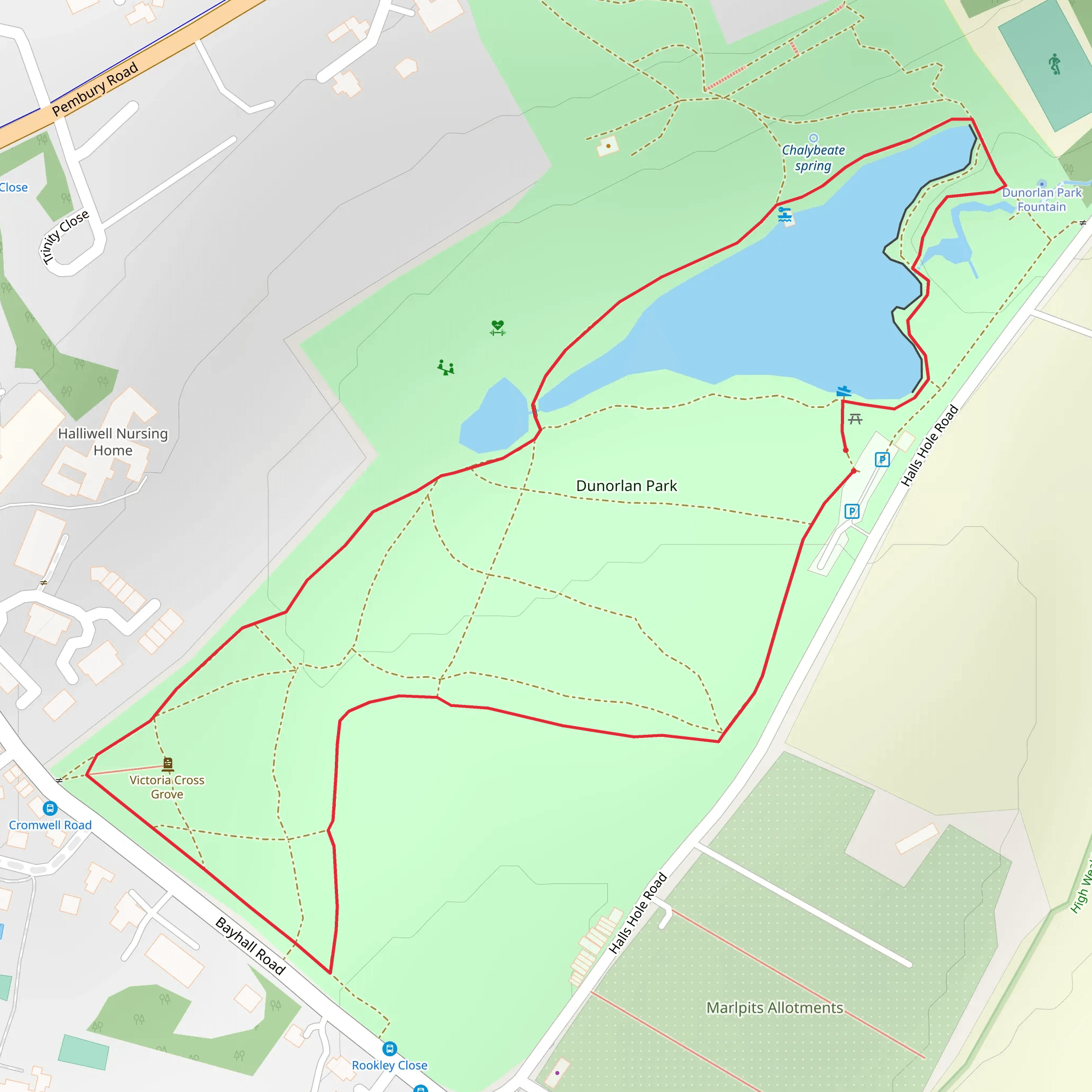 Dunorlan Park mobile static map