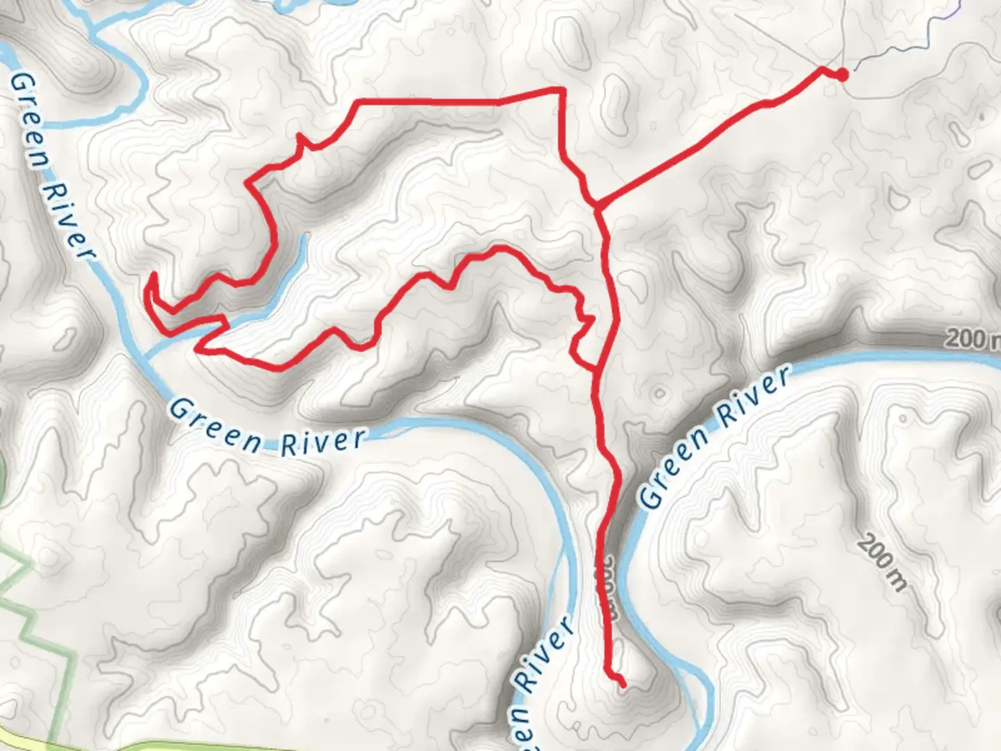 An image depicting the trail Buffalo Creek, Sal Hollow and Turnhole Bend Loop Trail and its surrounding area.