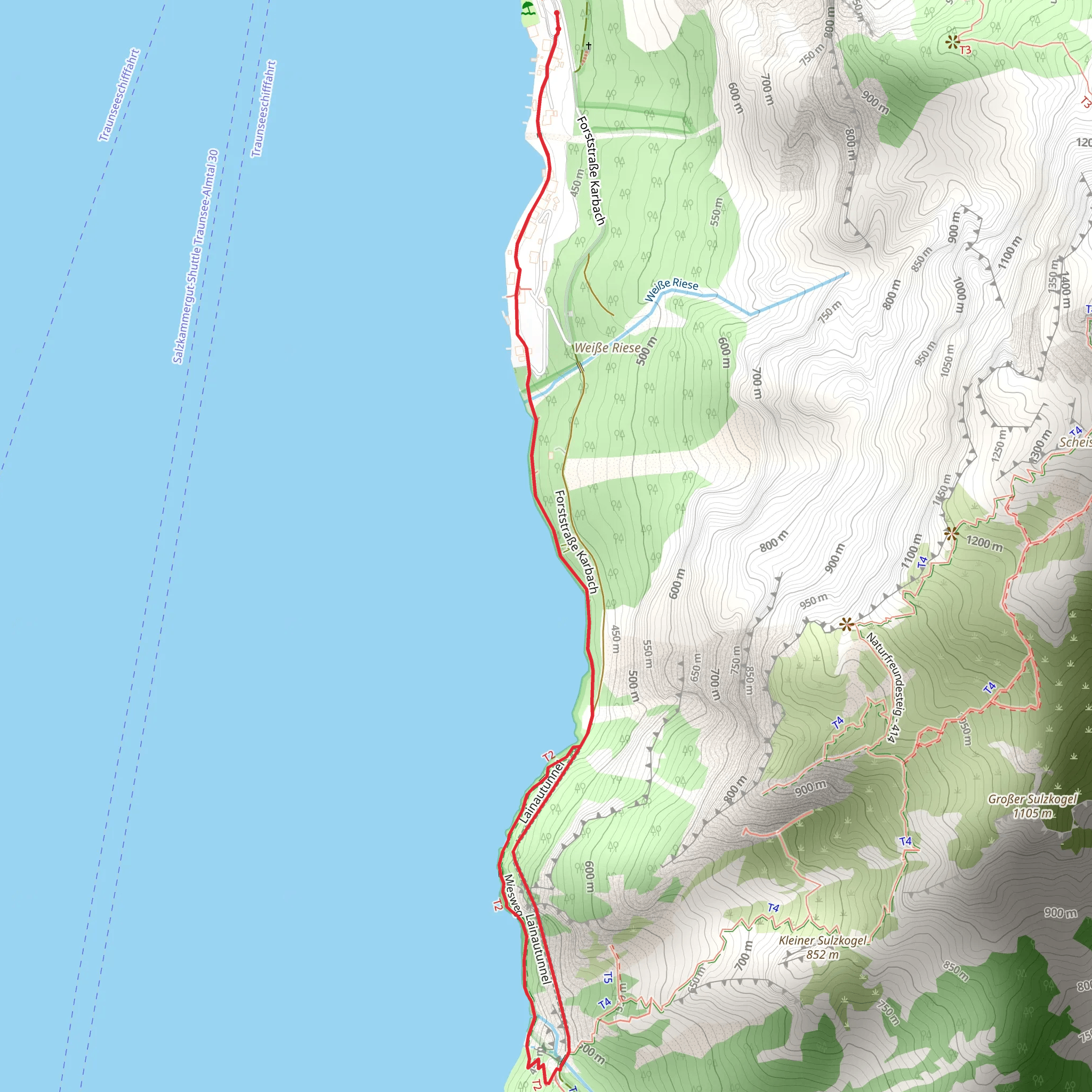 Lake Traunsee Shore Loop mobile static map