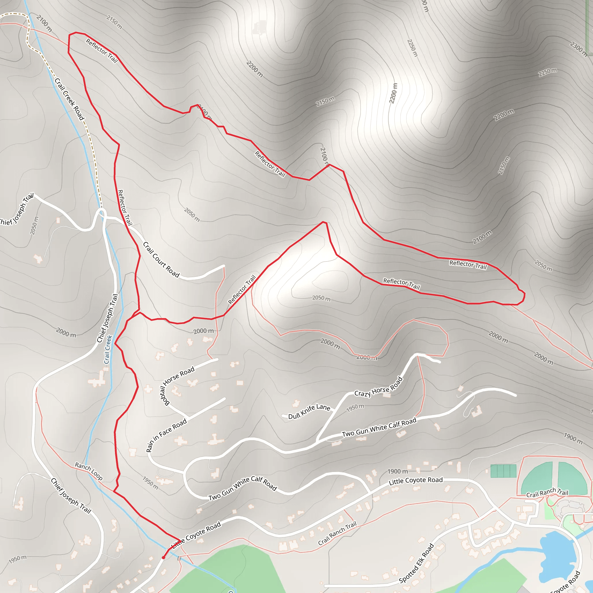 Reflector Loop Trail mobile static map