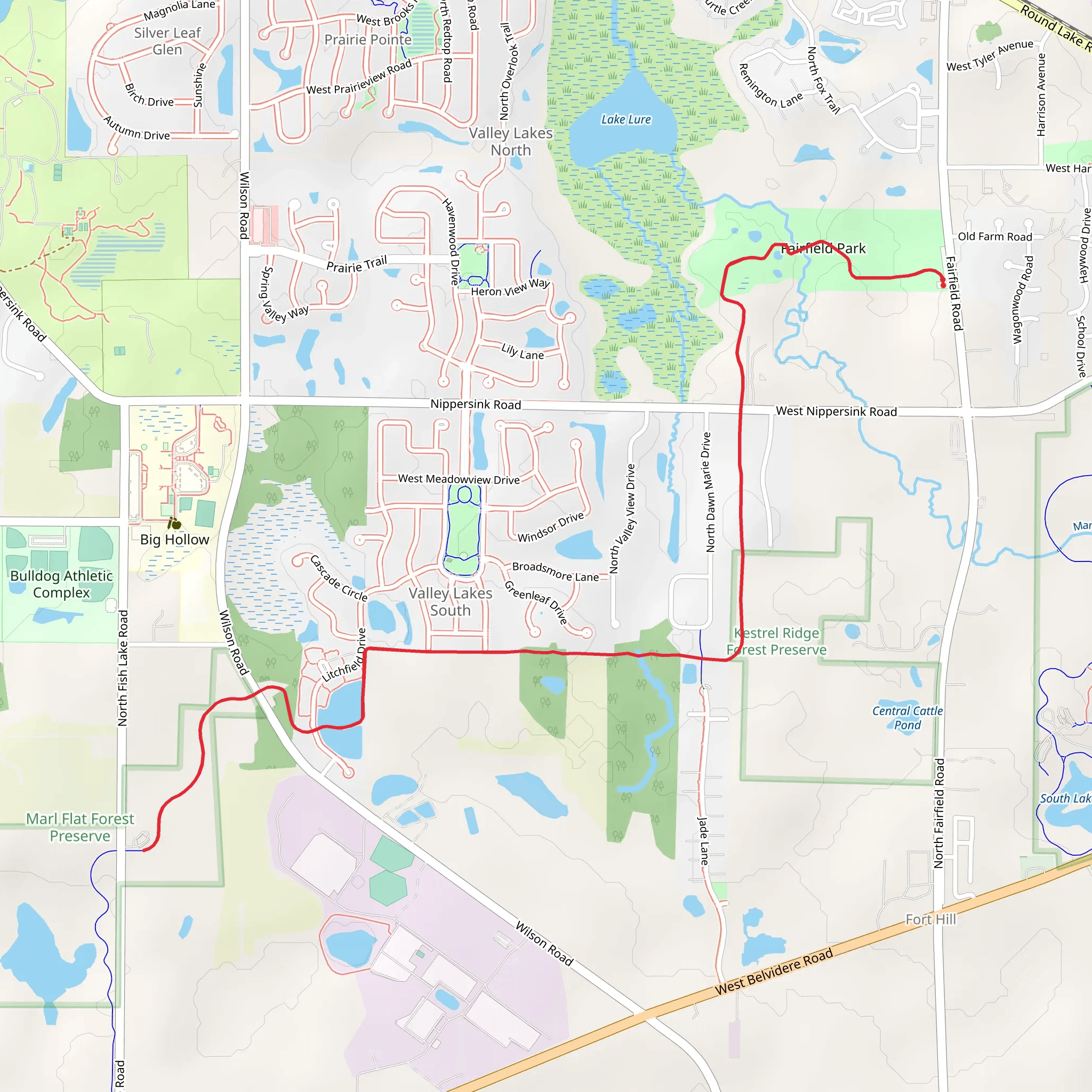 Millennium Trail Out and Back mobile static map
