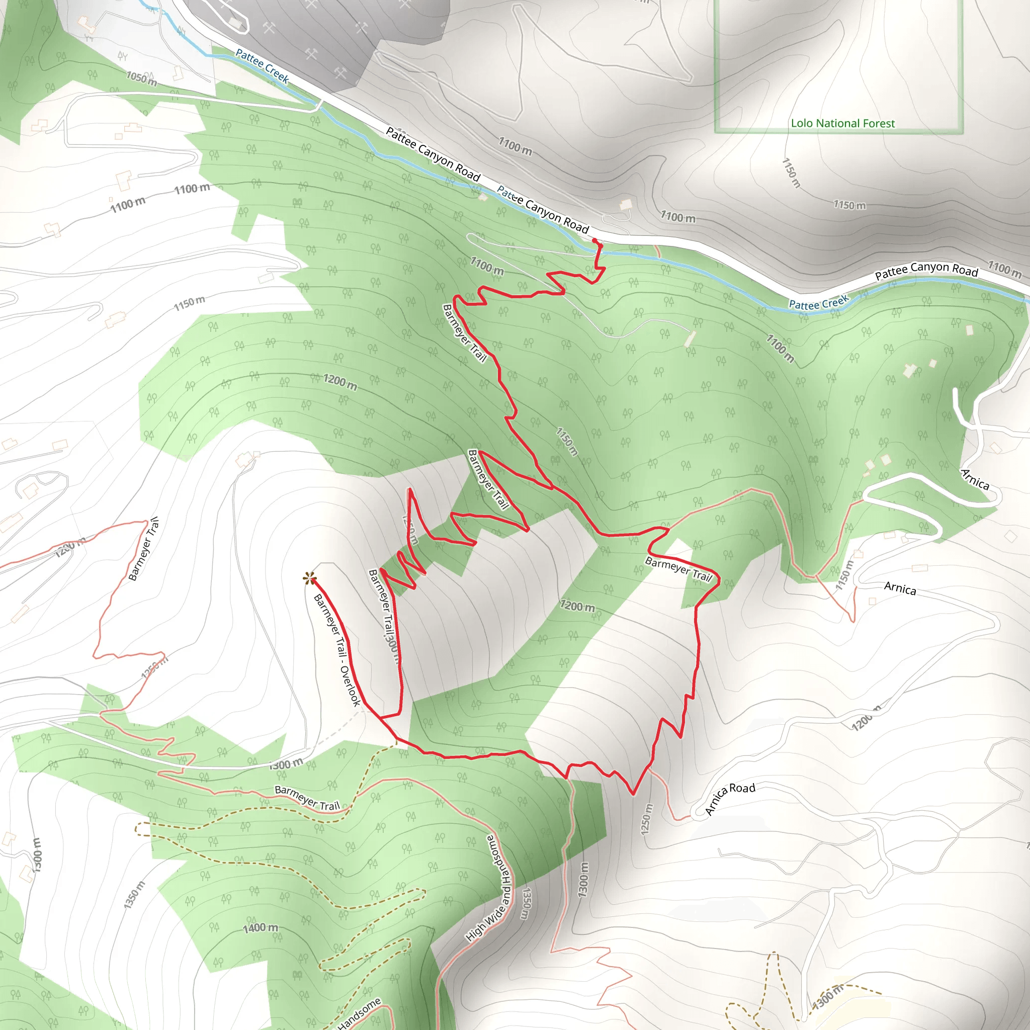 Barmeyer Loop Trail mobile static map