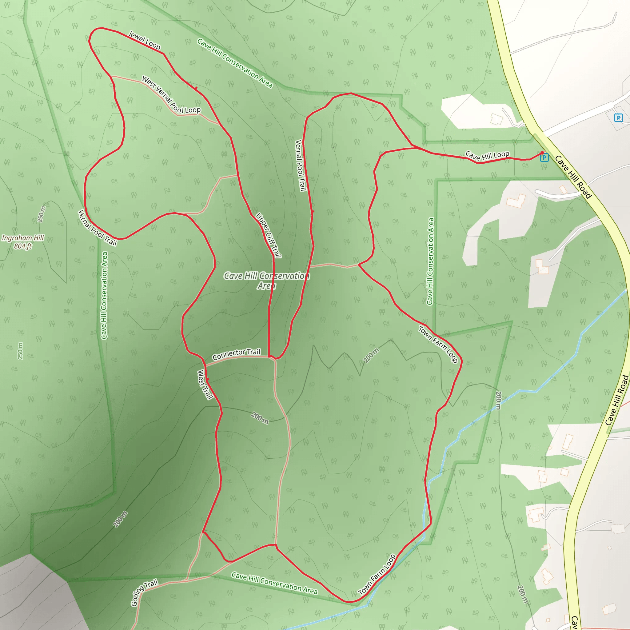Cave Hill Conservation Area Loop Trail mobile static map
