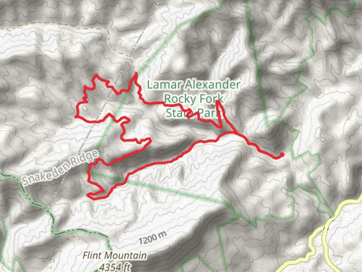 An image depicting the trail Headwaters, Blockstand Creek and Flint Creek Loop Trail and its surrounding area.